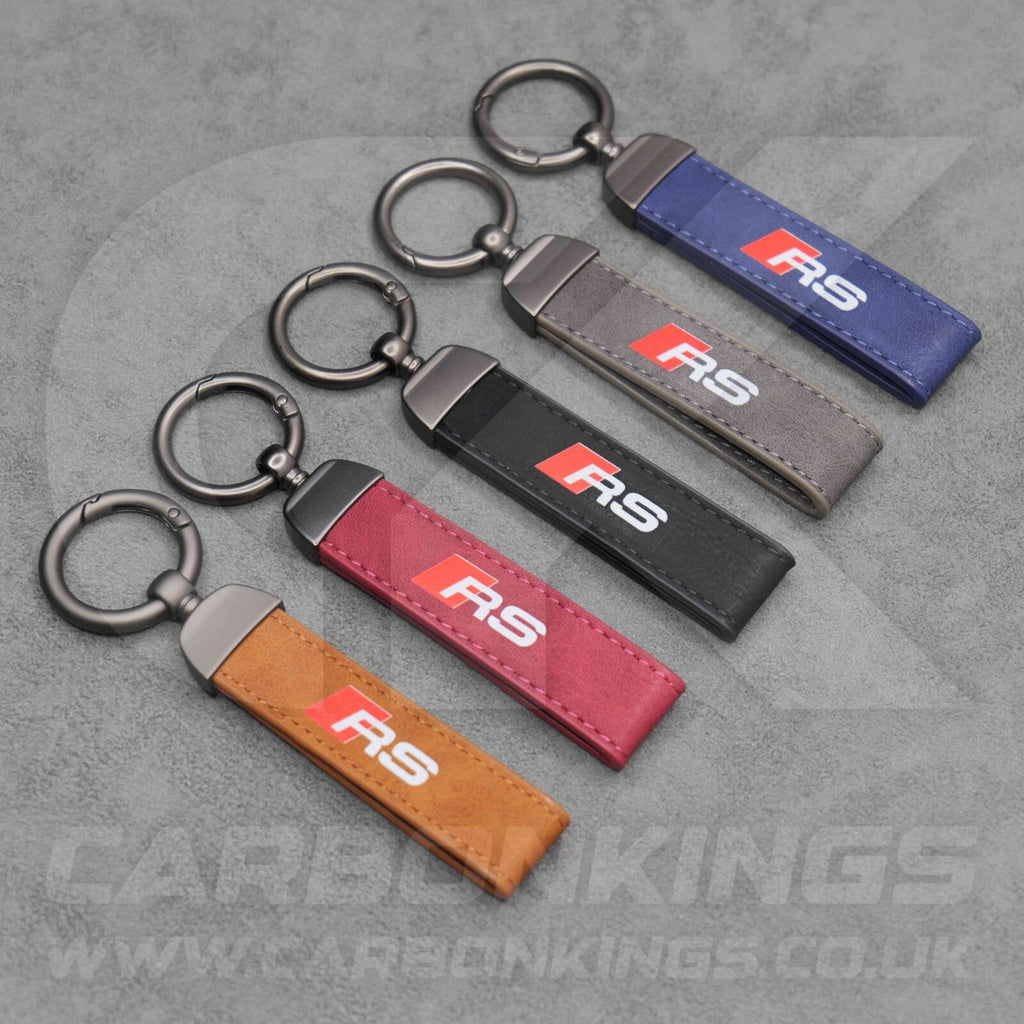 Audi RS Leather Key Ring Chain Premium Durable RS3 RS4 RS5 RS6 RS7 RSQ3 RSQ8