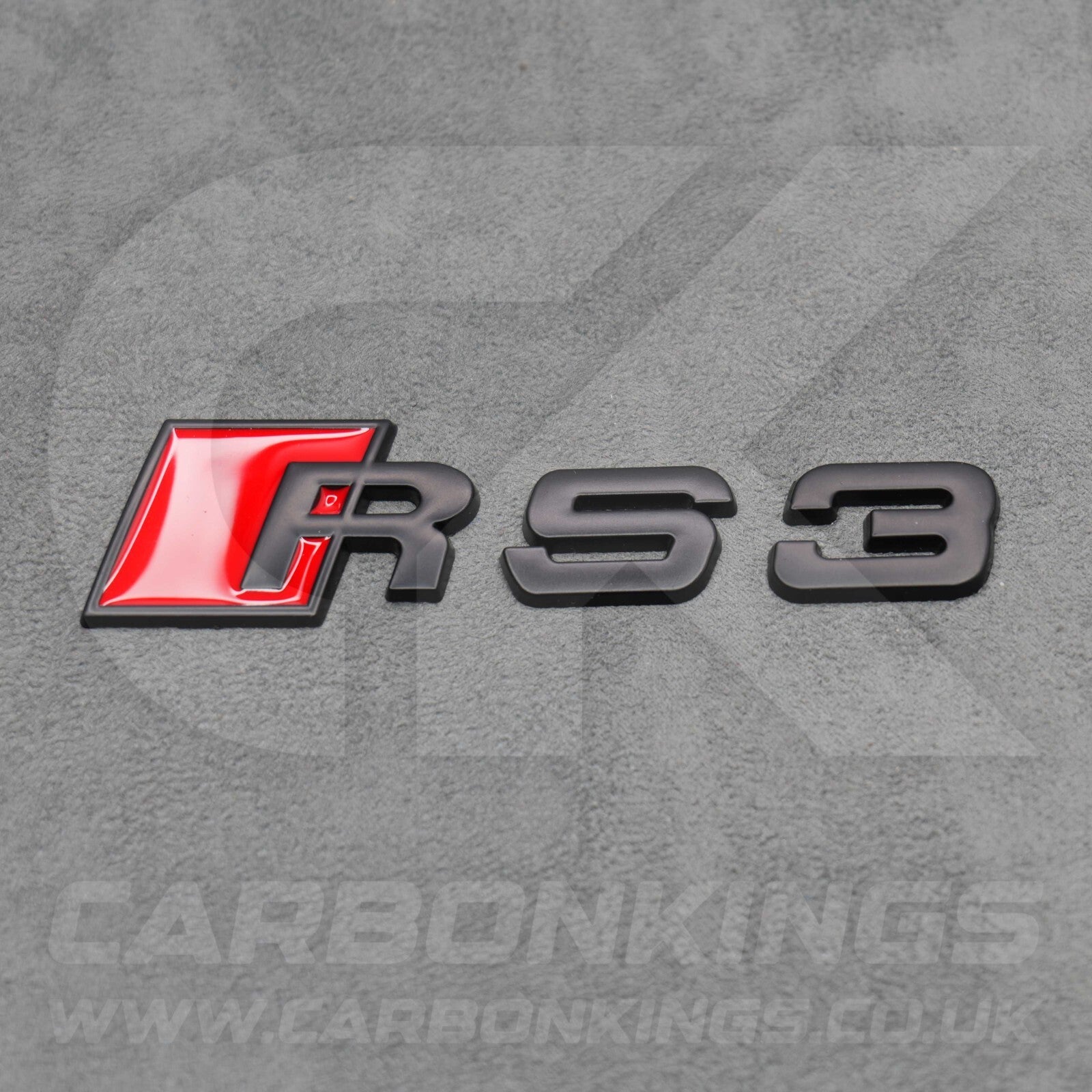 Audi RS3 Matte Black Boot Rear Badge Letters Logo Emblem RS 8L 8P 8V 8Y