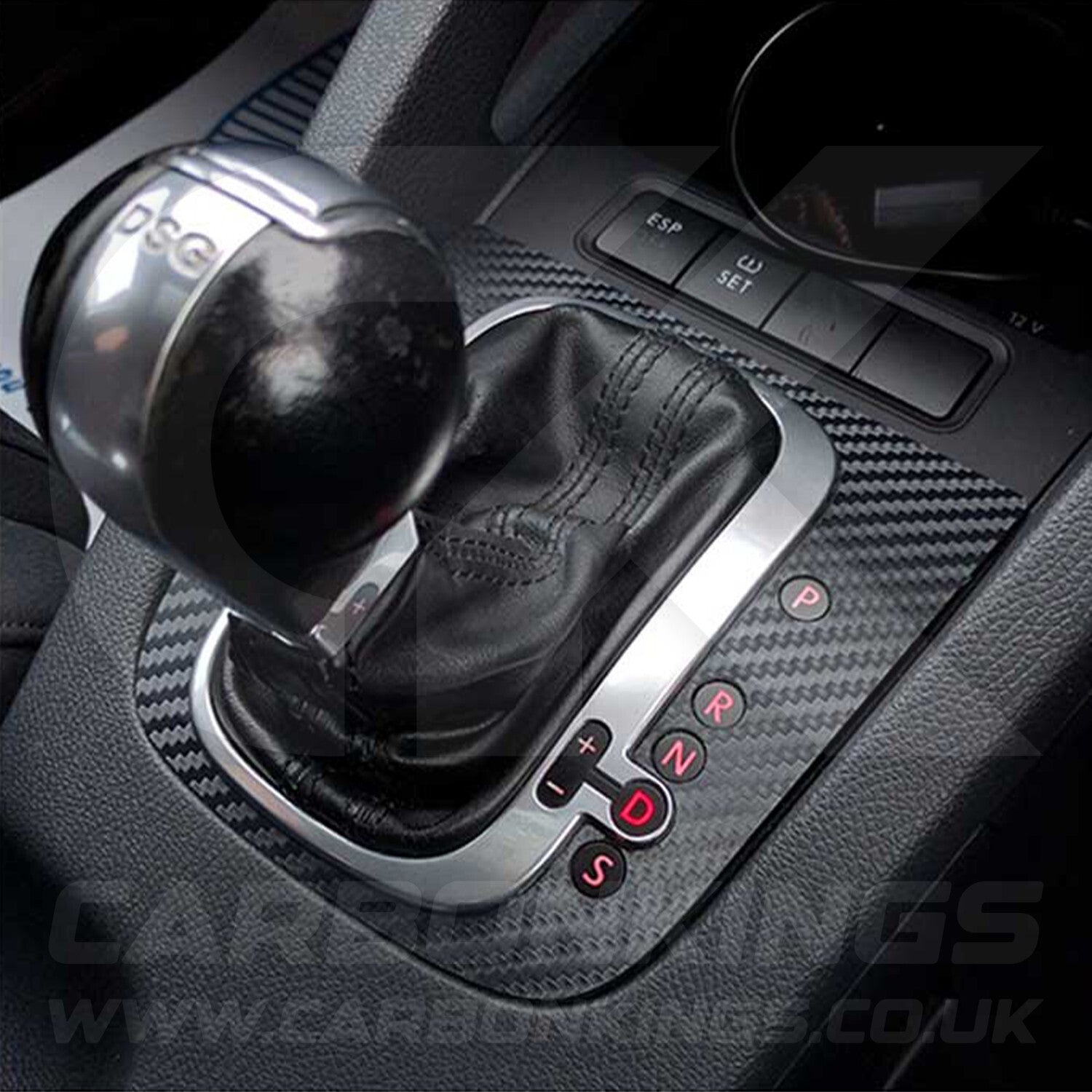 Volkswagen Carbon Fibre DSG Gear Knob Sticker Golf R32 GTI GTD Scirocco MK5 MK6