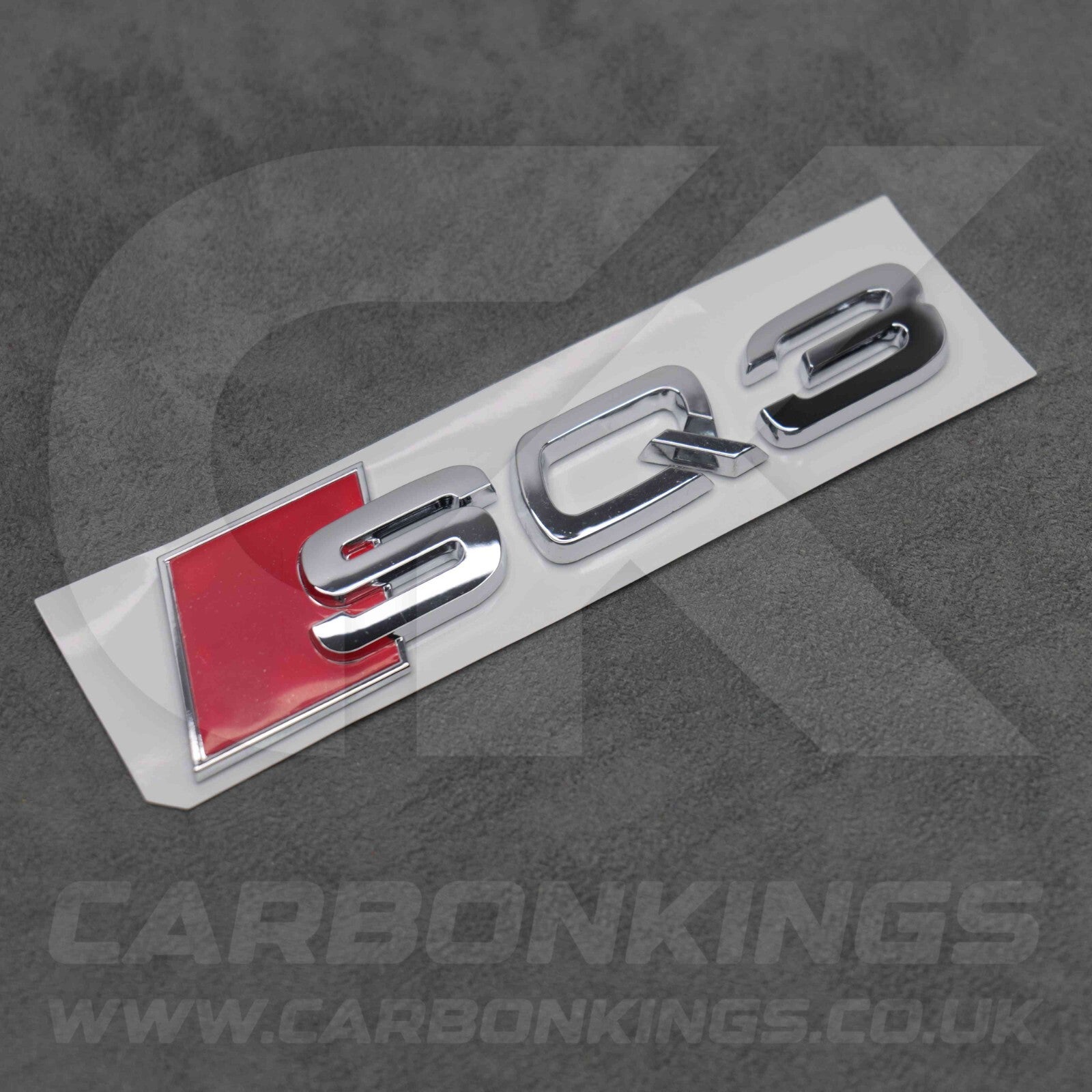 122 x 31mm Audi SQ3 Chrome / Silver Boot Rear Badge Letters Logo Emblem S 8U F3