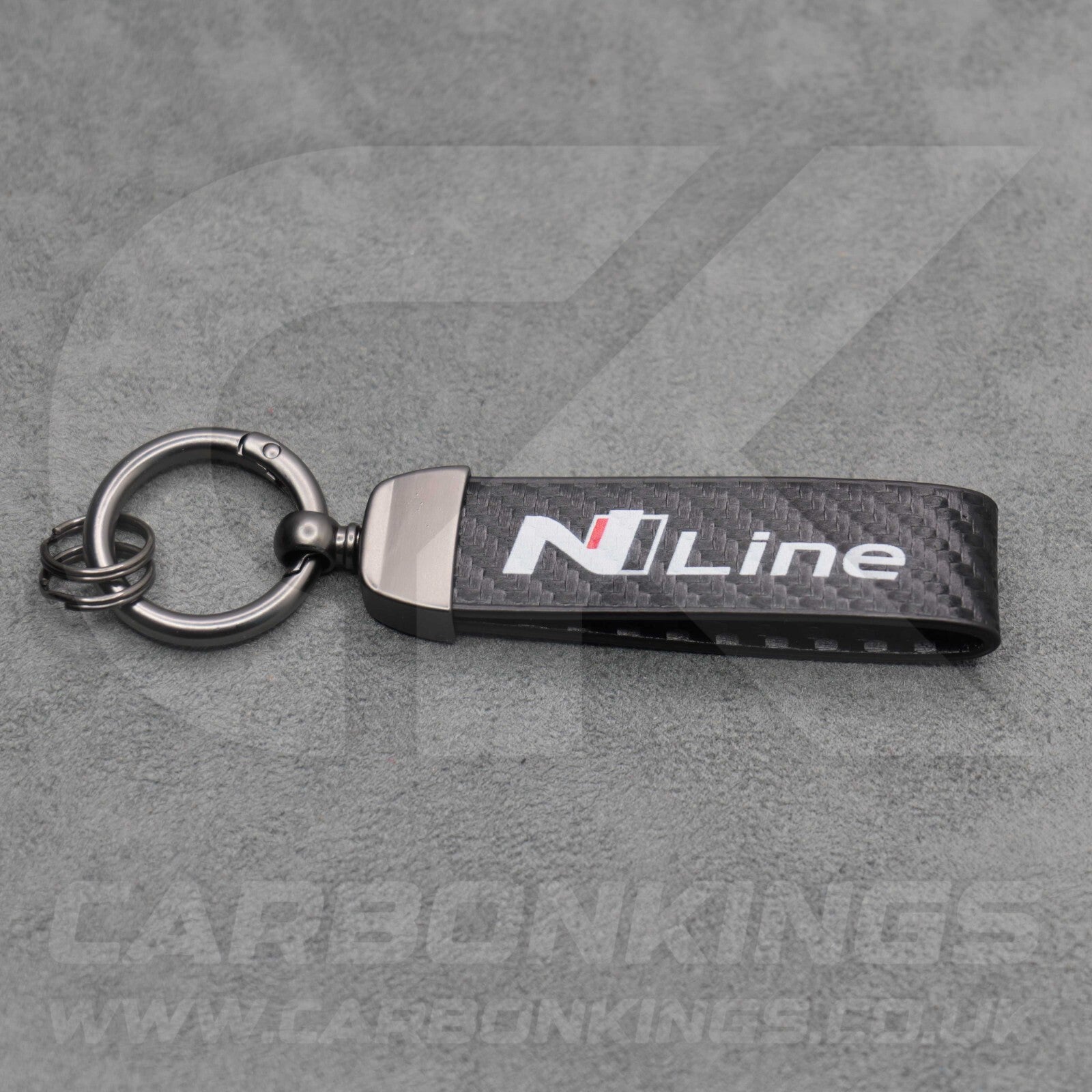Hyundai N Line Carbon Fibre Premium Car Key Chain Ioniq 5 6 9 Kona i10 i20 i30