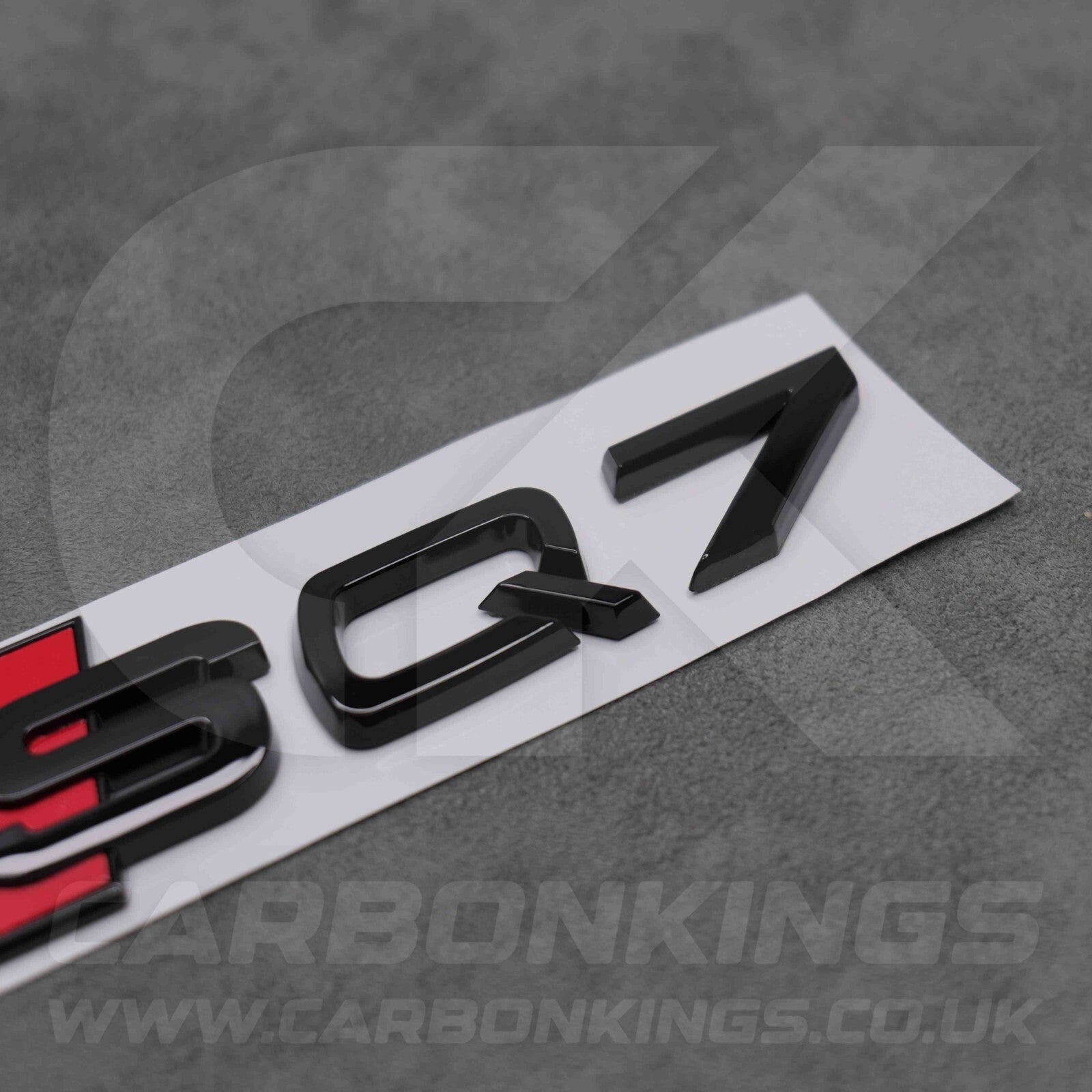 122 x 31mm Audi SQ7 Gloss Black Boot Rear Badge Letters Logo Emblem S 4L 4M