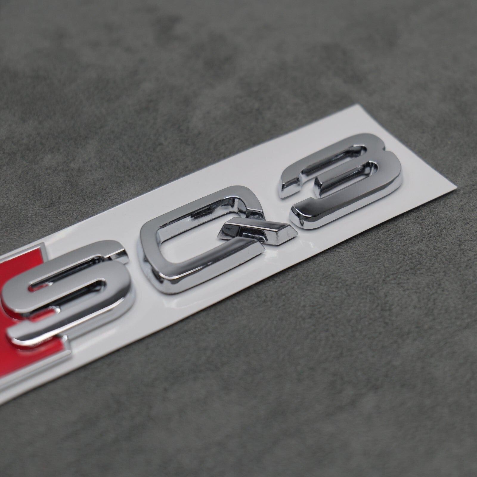 148 x 37mm Audi SQ3 Chrome / Silver Boot Rear Badge Letters Logo Emblem S 8U F3