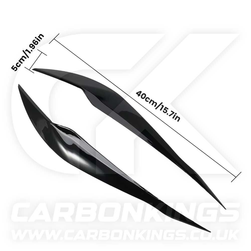 BMW Carbon Fibre Style Headlight Eyebrow Trims for 3 Series F30 F35 2013 - 2018