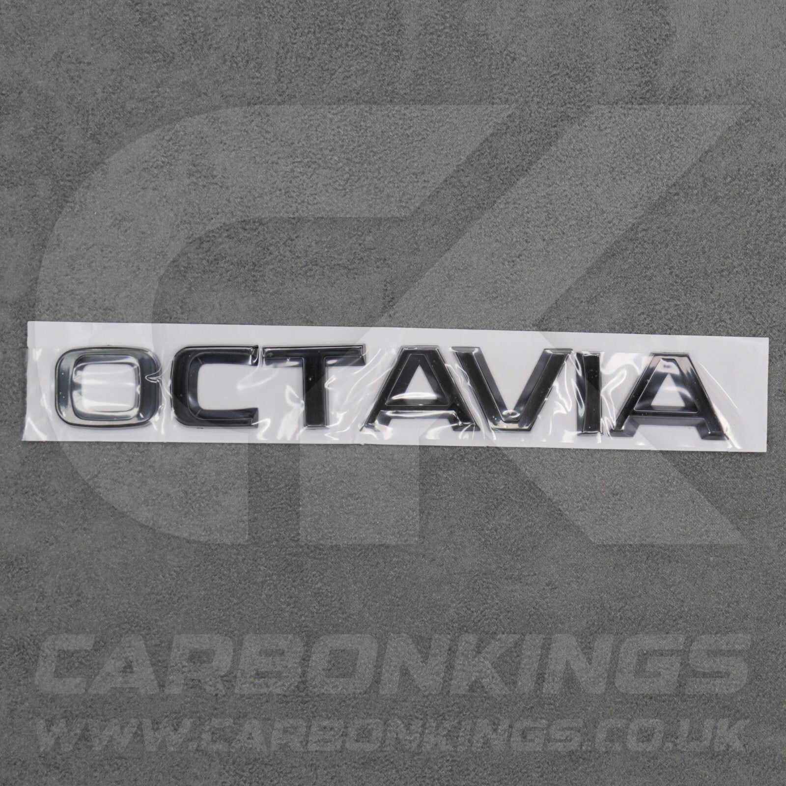 Skoda Octavia Gloss Black Rear Boot Badge Emblem Letters Pre Applied Adhesive