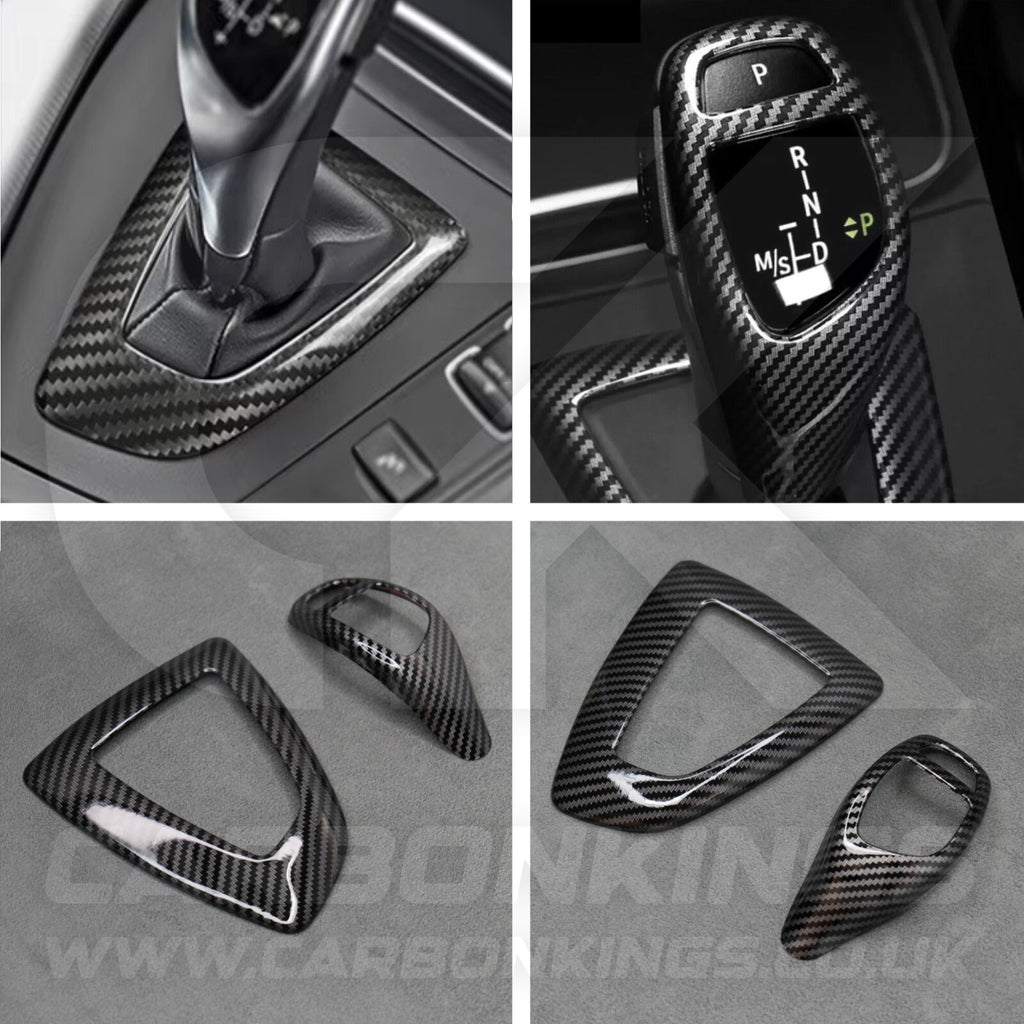 Carbon Fibre Style Gear Knob & Surround Trims  BMW F20 F30 F34 M135i M140i M235i