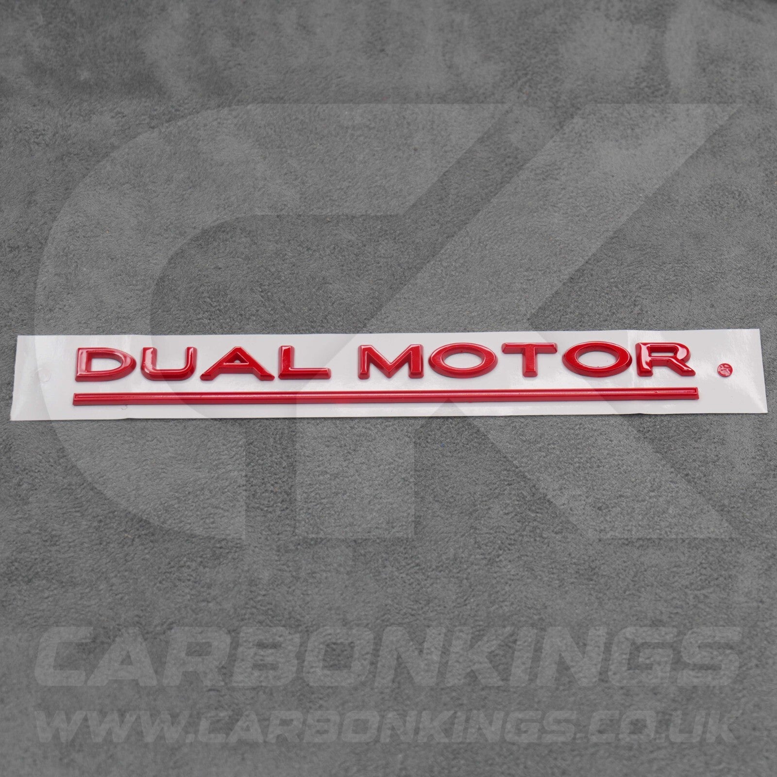 Tesla Gloss Red Dual Motor Rear Boot Badge Letters Model S 3 X Y Performance