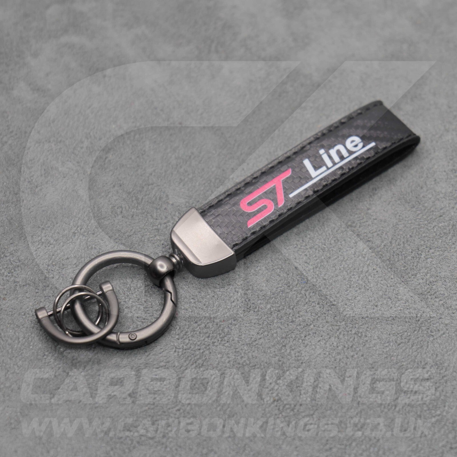 Ford ST Line Carbon Fibre Car Key Ring Chain Focus Fiesta Puma Premium & Durable