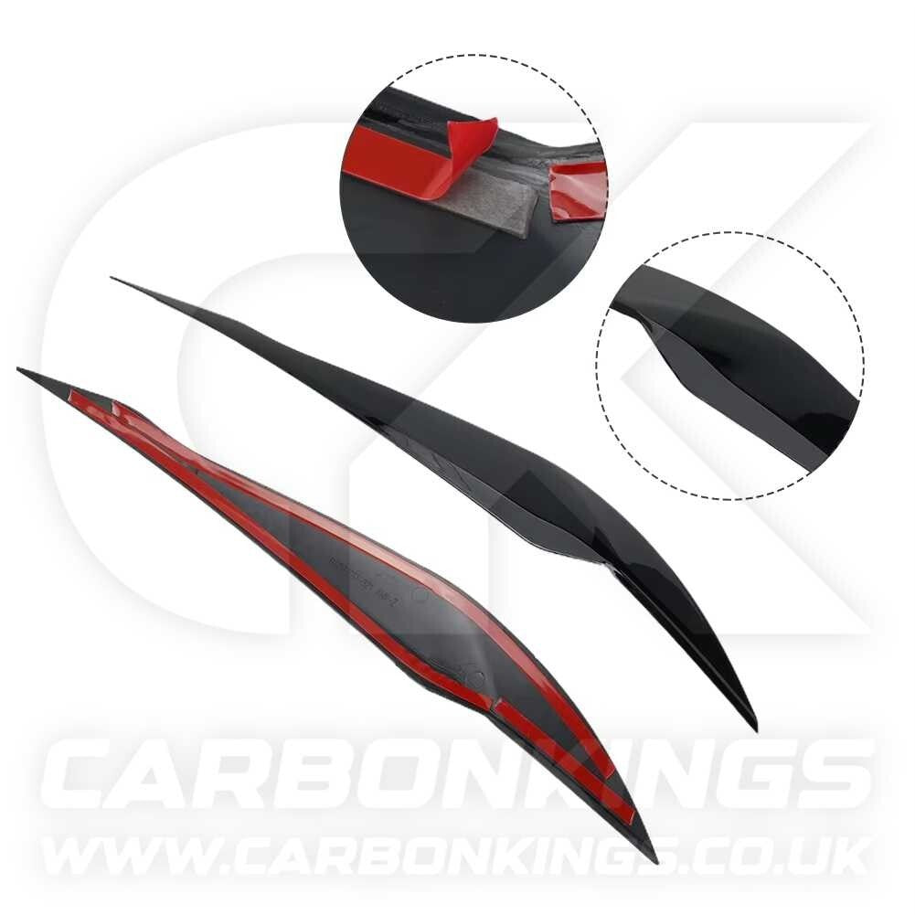 BMW Gloss Black Headlight Eyebrow Trims for 3 Series F30 & F35 2013 - 2018