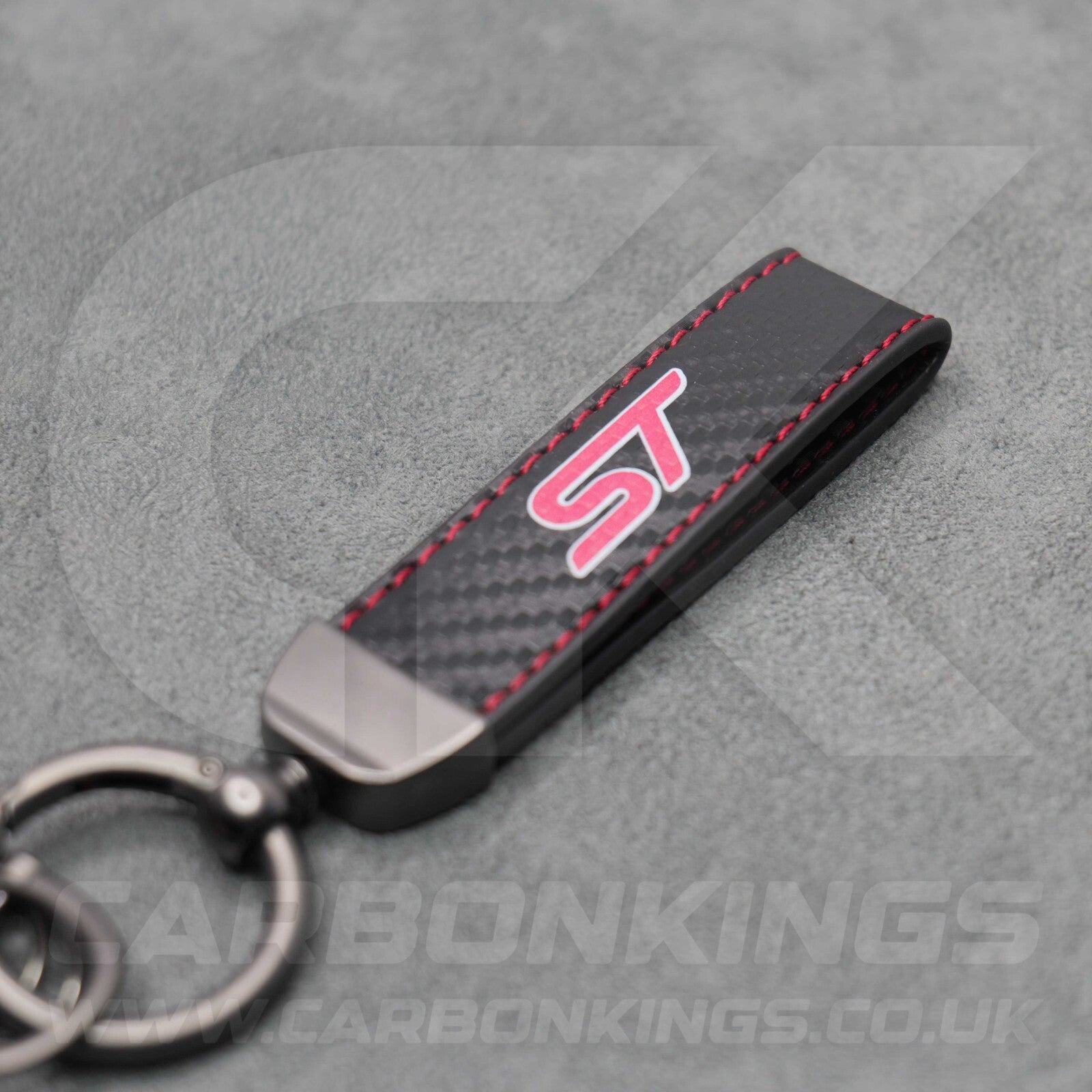 Ford ST Carbon Fibre Car Key Ring Chain Focus Fiesta Puma Premium & Durable