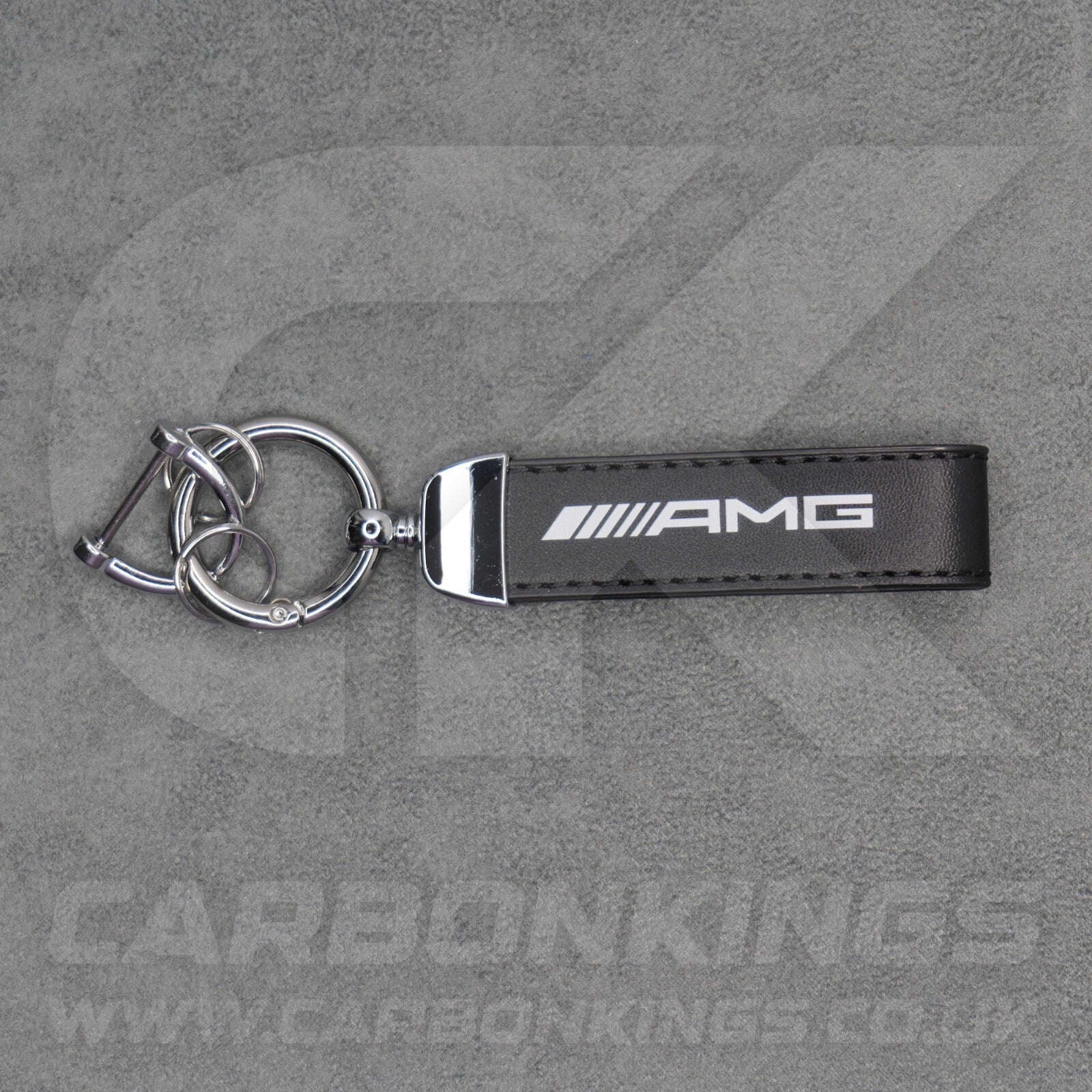 Mercedes AMG Black Leather Key Ring C63 C43 A45 E43 E63 A35 A C E S CLA G Class