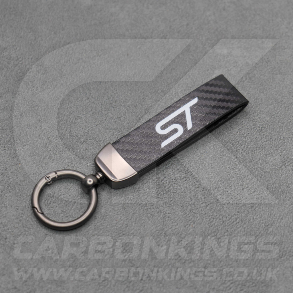 Ford ST Logo Carbon Fibre Car Key Ring Chain Focus Fiesta Puma Premium & Durable