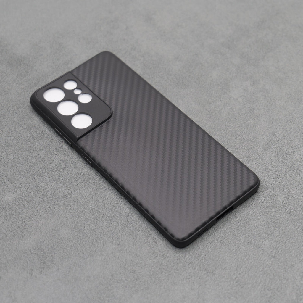 Carbon Fibre Thin Samsung Galaxy Phone Case S20 S21 S22 S23 S24 FE Plus Ultra +