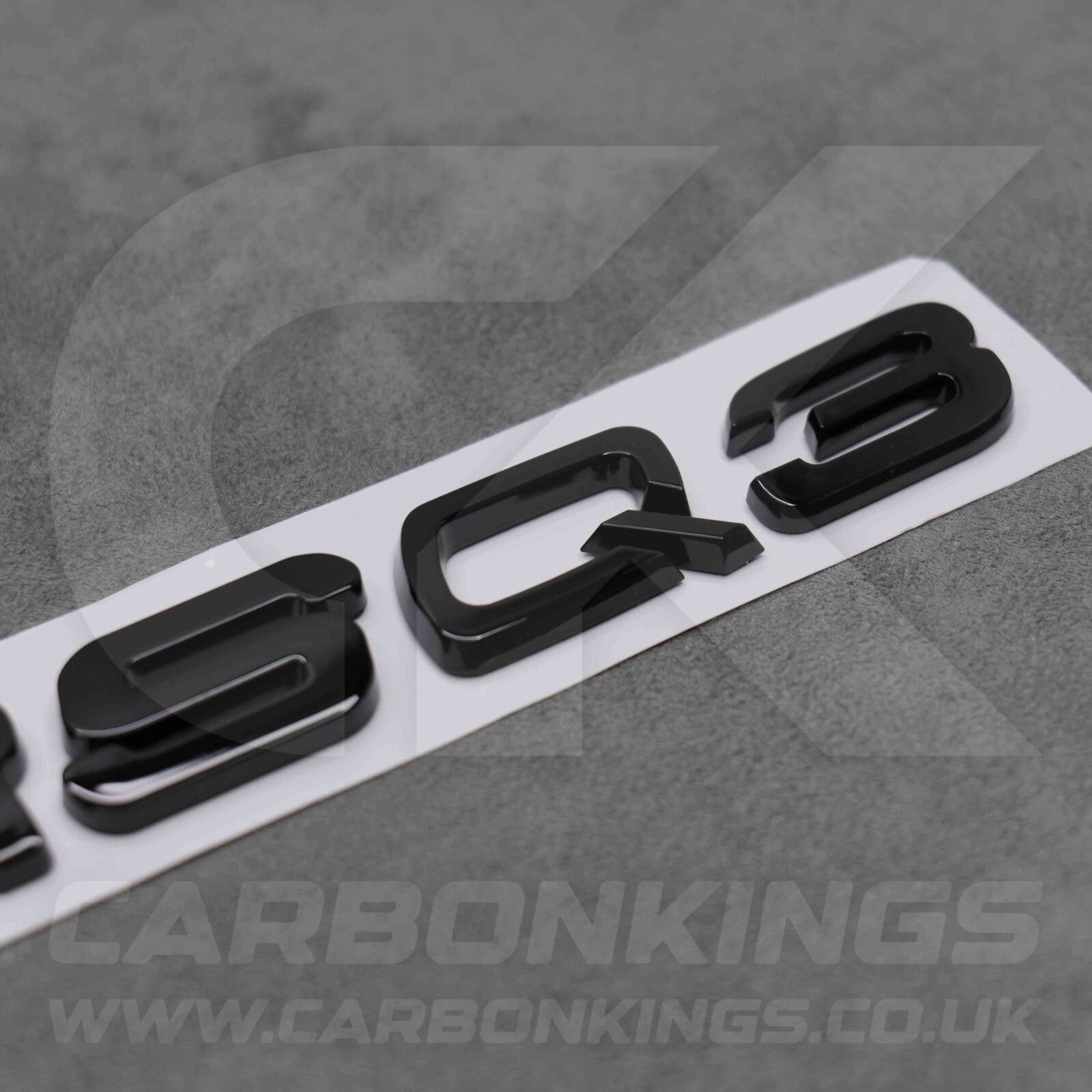 122 x 31mm Audi RSQ3 Gloss Black Boot Rear Badge Letters Logo Emblem S 8U F3