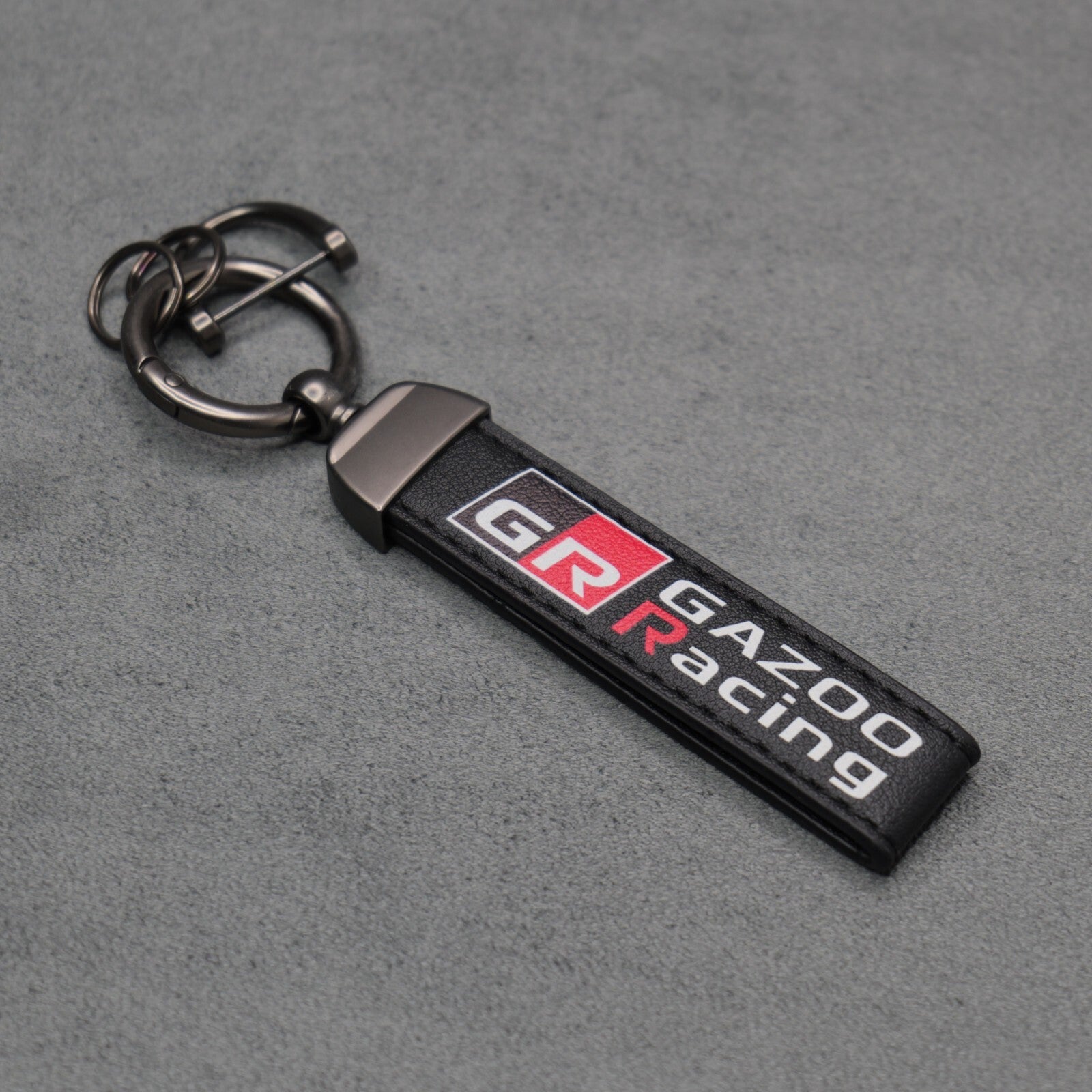 Toyota GR Gazoo Racing Leather Key Ring Chain Yaris Supra GR86 GT86 Corolla