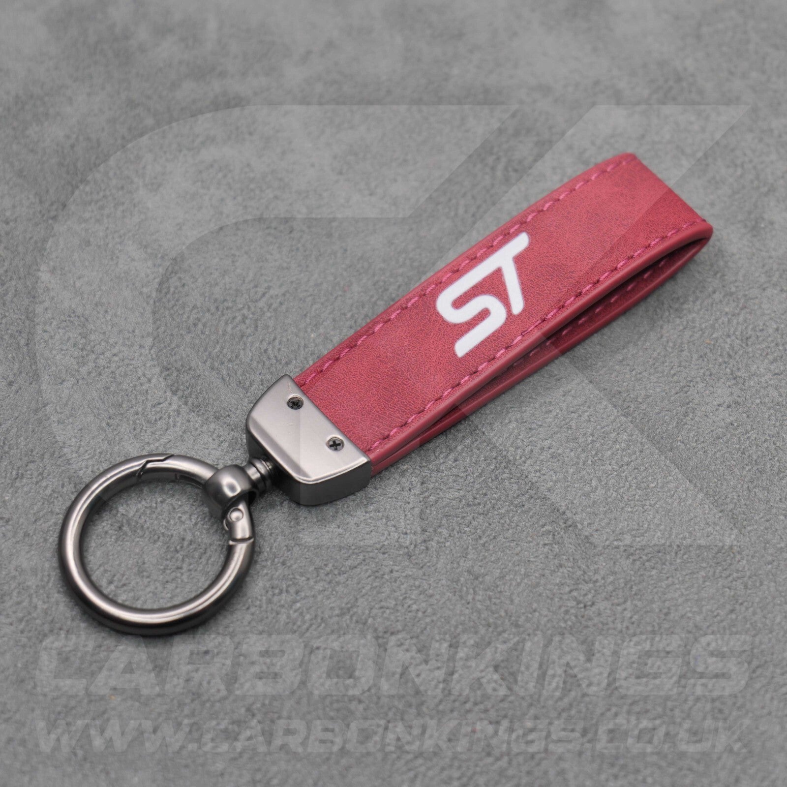 Ford ST Leather Key Ring Chain Stitched Premium Focus Fiesta Puma Kuga