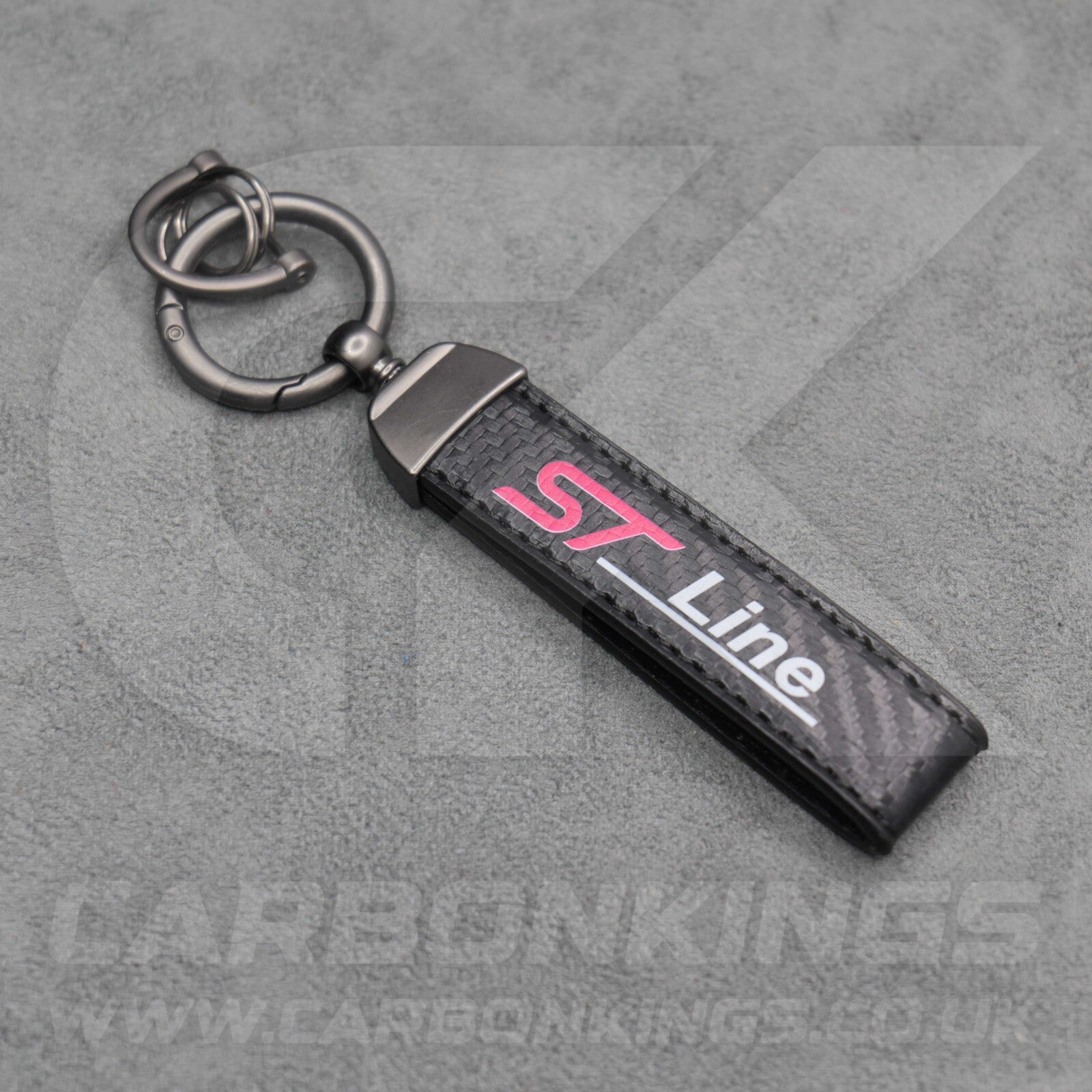 Ford ST Line Carbon Fibre Car Key Ring Chain Focus Fiesta Puma Premium & Durable
