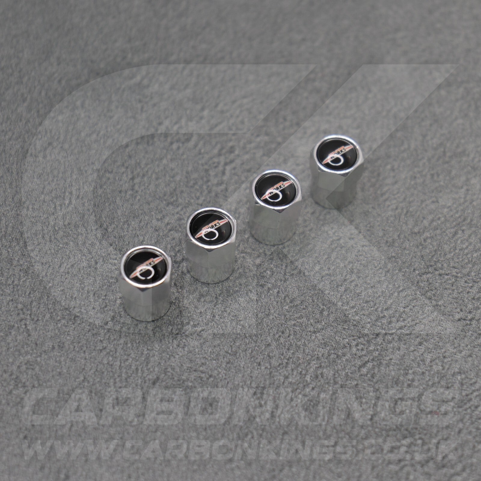 Mini John Cooper Works Silver Anodised Wheel Valve Dust Caps Set F54 F55 R56 R55