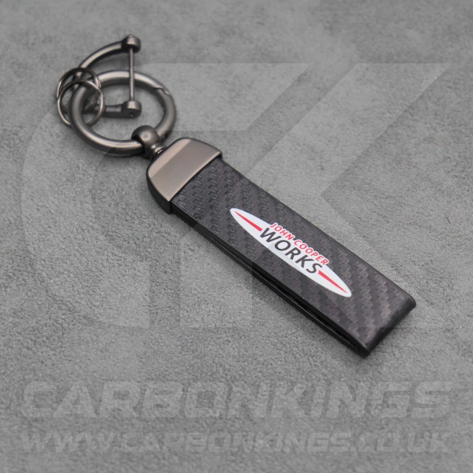 Mini JCW Carbon Fibre Key Ring Chain John Cooper Works Premium & Durable