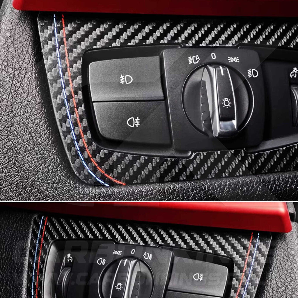 BMW Carbon Fibre Style Headlight Switch Trim F30 F34 F80 M3 F82 M4 M5 F87 M2
