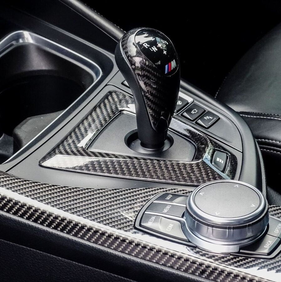 Carbon Fibre Gear Knob & Surround Trims for BMW F80 M3 M2 F87 F82 M4 F10 M5 X5M