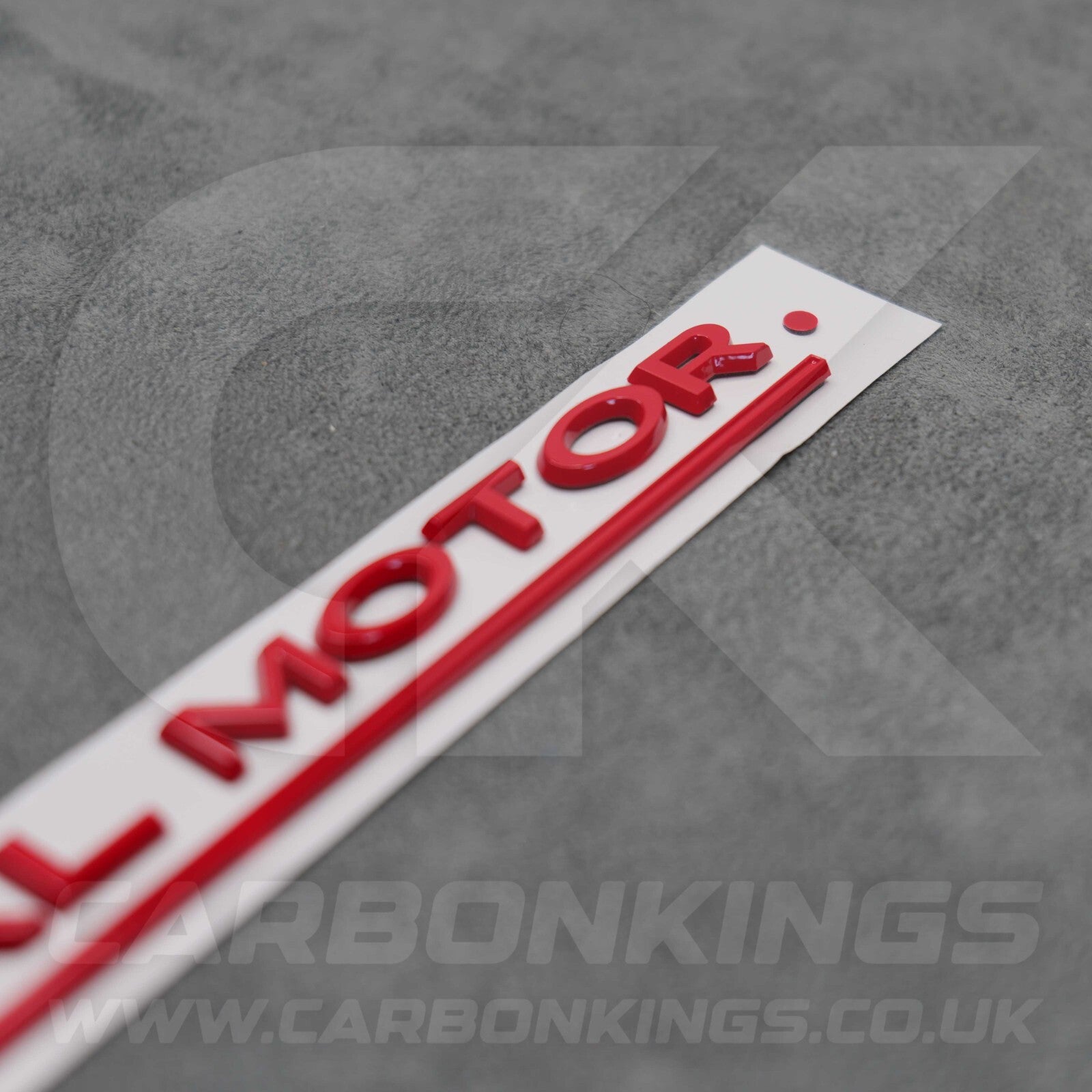 Tesla Gloss Red Dual Motor Rear Boot Badge Letters Model S 3 X Y Performance