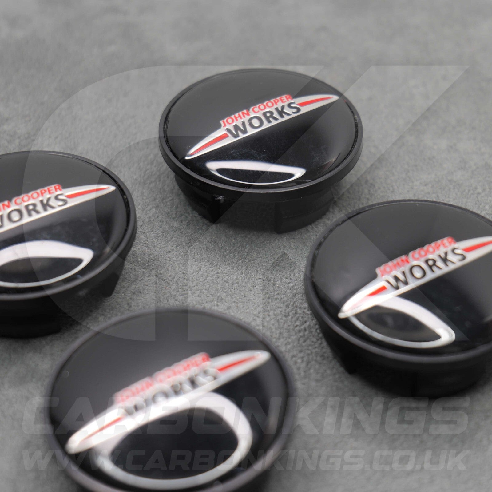 4 x Mini Cooper JCW Wheel Centre Caps 54mm R50 R55 R56 R57 R58 R60 R61 +