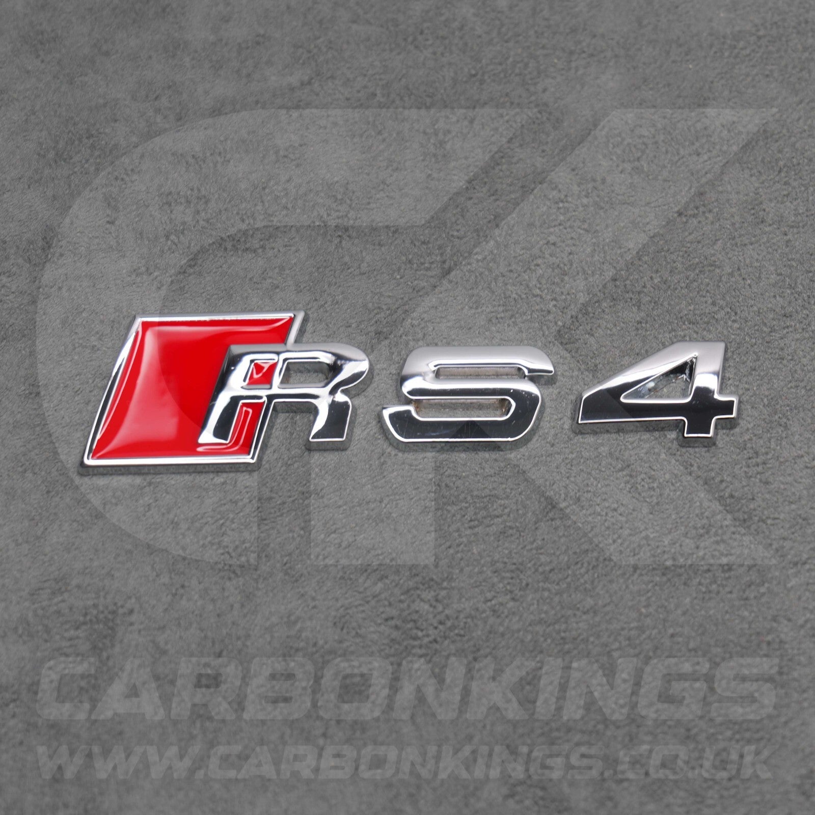 Audi RS4 Silver Chrome Boot Rear Badge Letters Logo Emblem S 4A 8D 8E 8H 8W