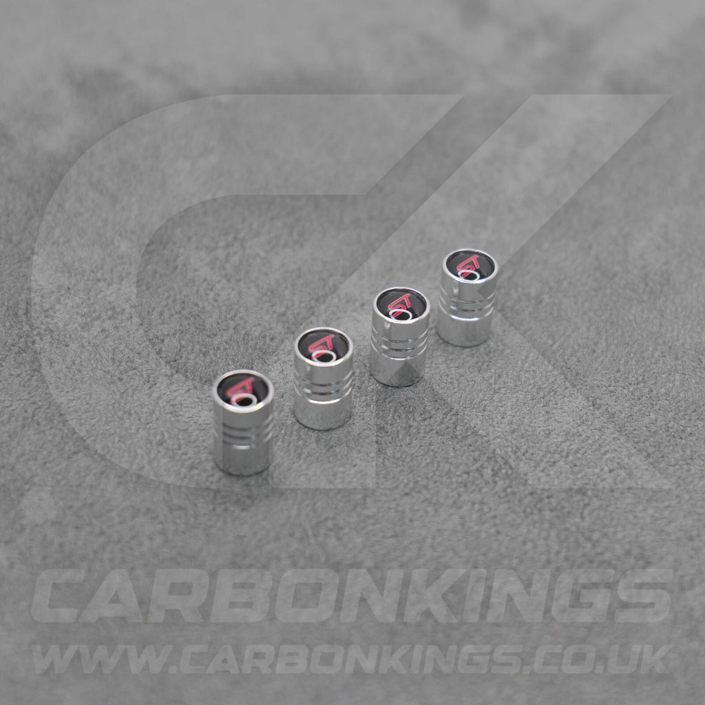 Ford ST Sport Silver Anodised Wheel Valve Dust Caps Set Fiesta Focus Edge Puma
