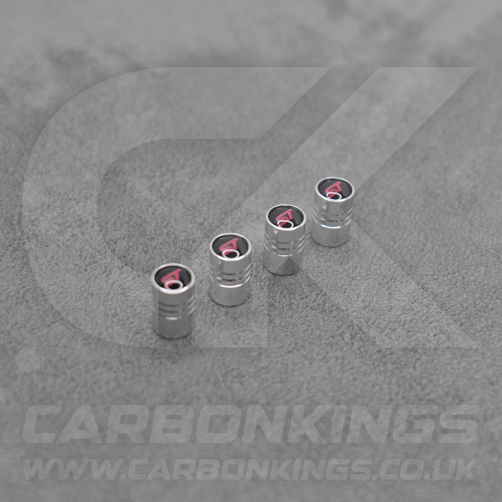 Ford ST Sport Silver Anodised Wheel Valve Dust Caps Set Fiesta Focus Edge Puma