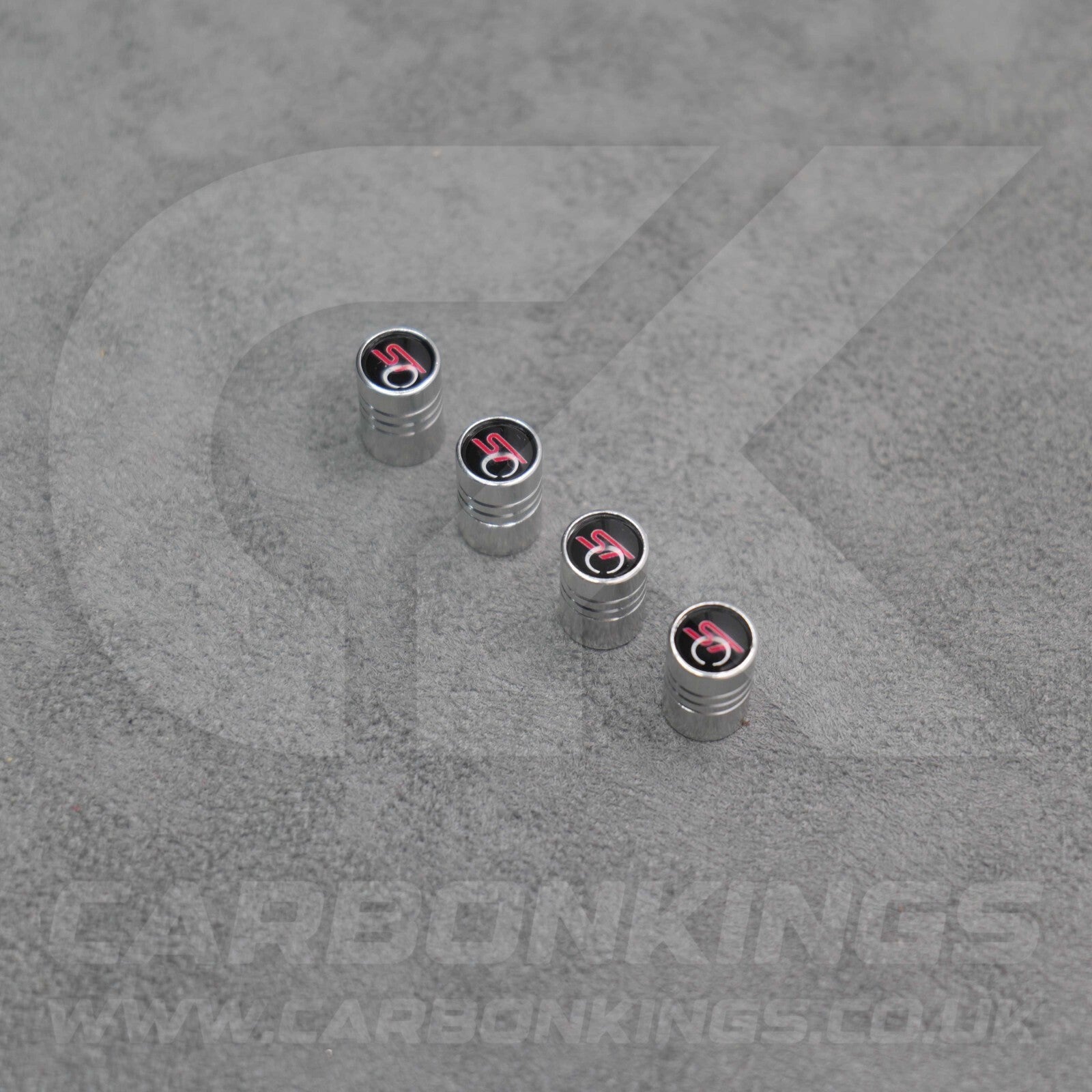 Ford ST Sport Silver Anodised Wheel Valve Dust Caps Set Fiesta Focus Edge Puma