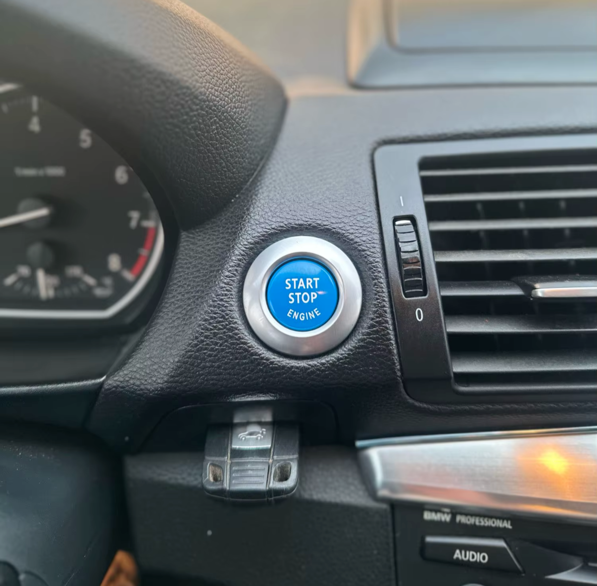 BMW Blue M Mode & Start Button Set for Steering Wheel E90 E92 E93 M3 4.0 V8