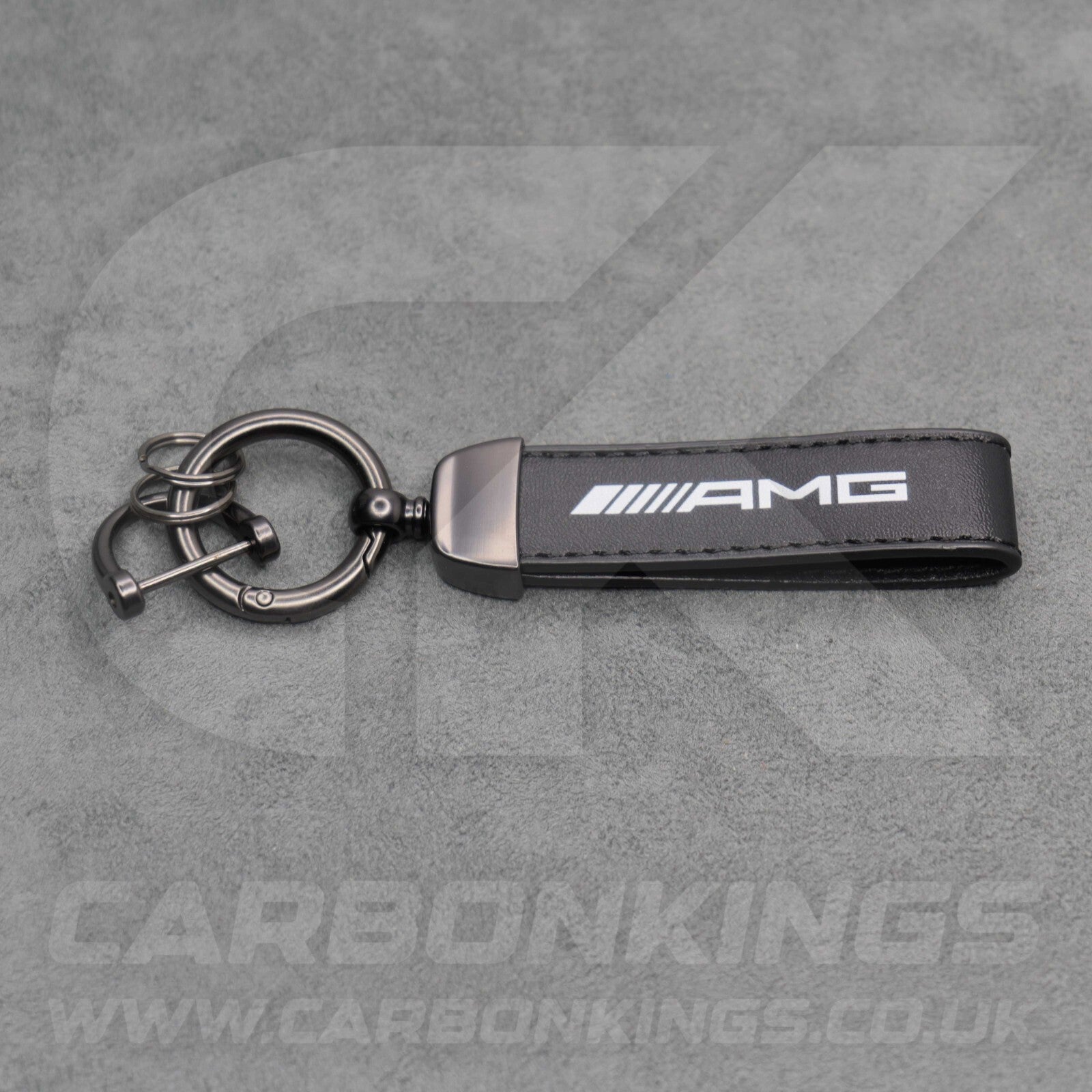 Mercedes AMG Black Leather Key Ring C63 C43 A45 E43 E63 A35 A E C S G CLA Class