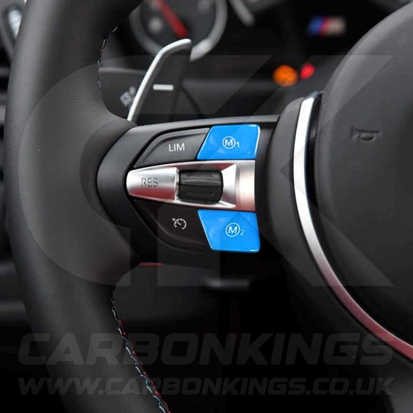 BMW Blue M1 & M2 Buttons Set for M2 M3 M4 M5 M6 X5M X6M F80 F82 F83 F85 F87 M
