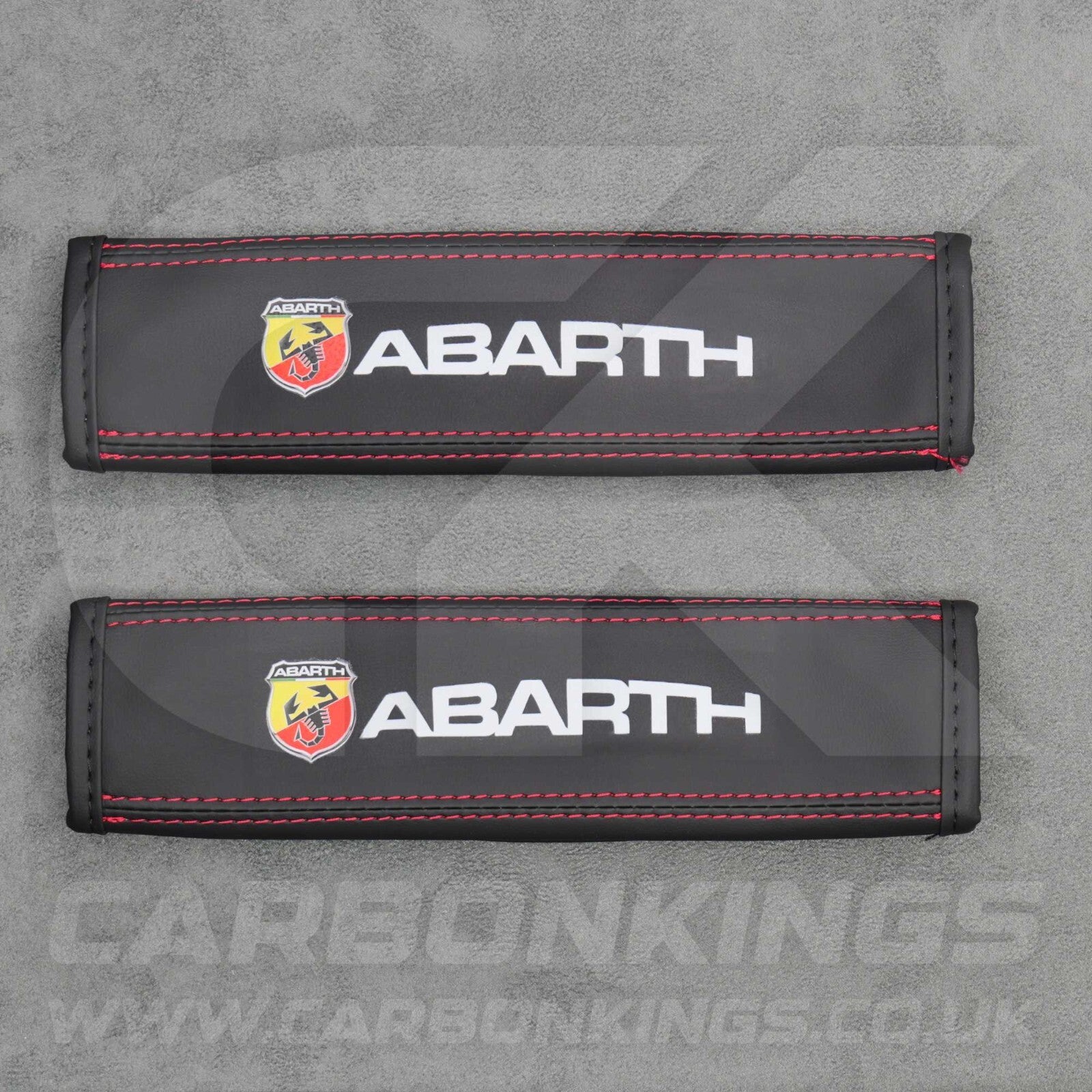Fiat Abarth Luxury Leather Seatbelt Shoulder Cover Pad Protector for 124 500 595