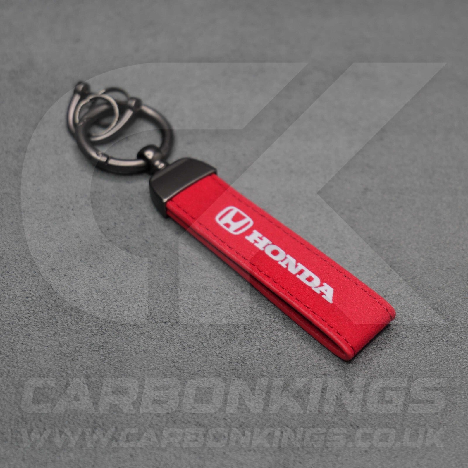 Honda Premium Suede Key Ring Chain Car Civic Type R Alcantara Stitched Durable