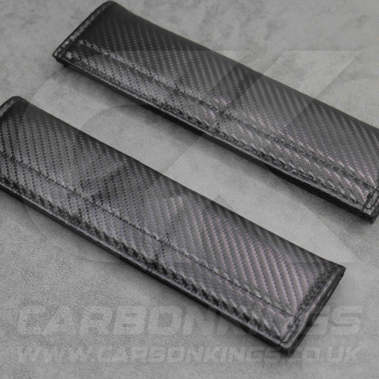 Fiat Abarth Carbon Fibre Style Seatbelt Shoulder Cover Pad Protector Set 500 595