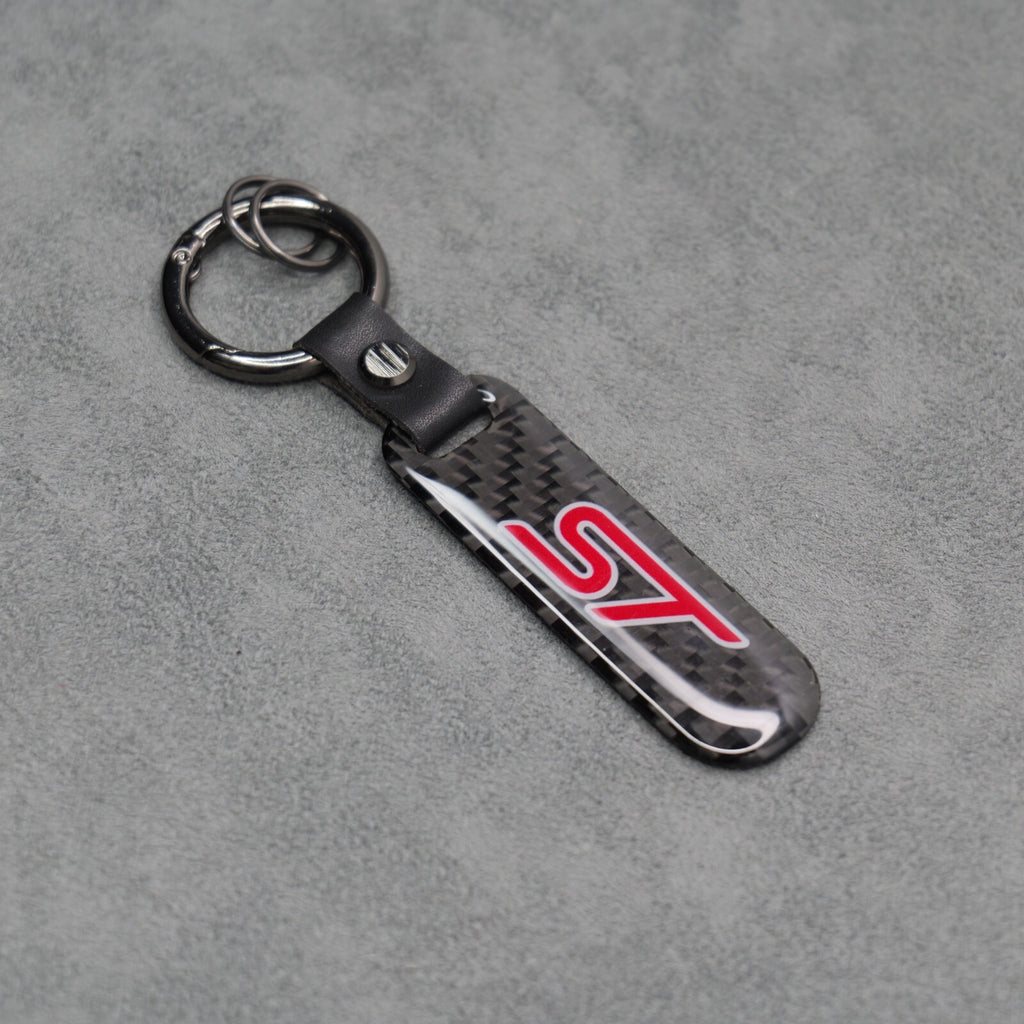 Ford ST Carbon Fibre Gel Car Key Ring Chain Focus Fiesta Puma Premium & Durable