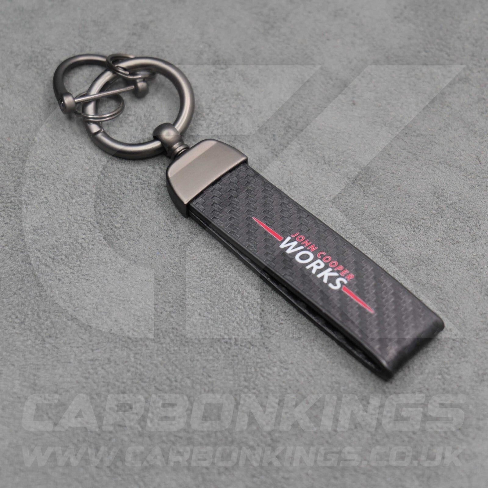 Mini JCW Carbon Fibre Key Ring Chain John Cooper Works Premium & Durable