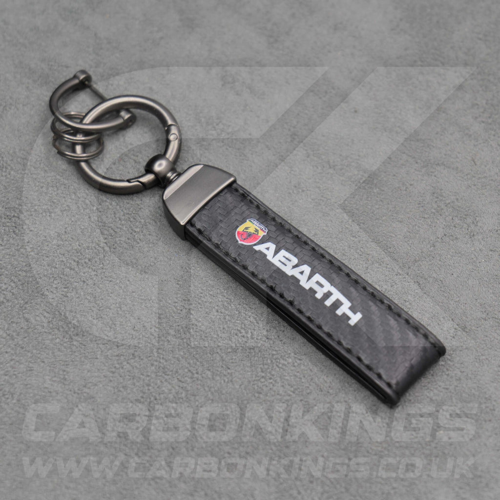Fiat Abarth Carbon Fibre Key Ring Chain Premium & Durable 500 595 695 Punto