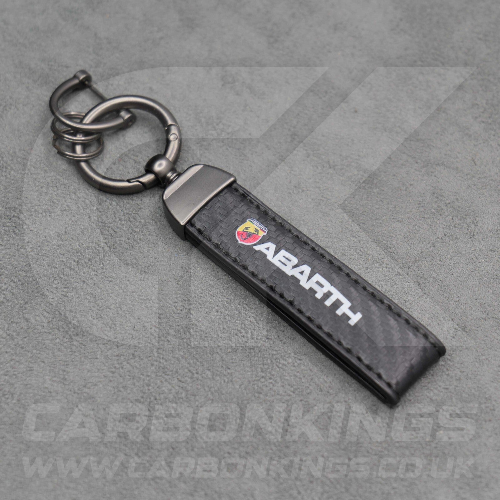Fiat Abarth Carbon Fibre Key Ring Chain Premium & Durable 500 595 695 Punto