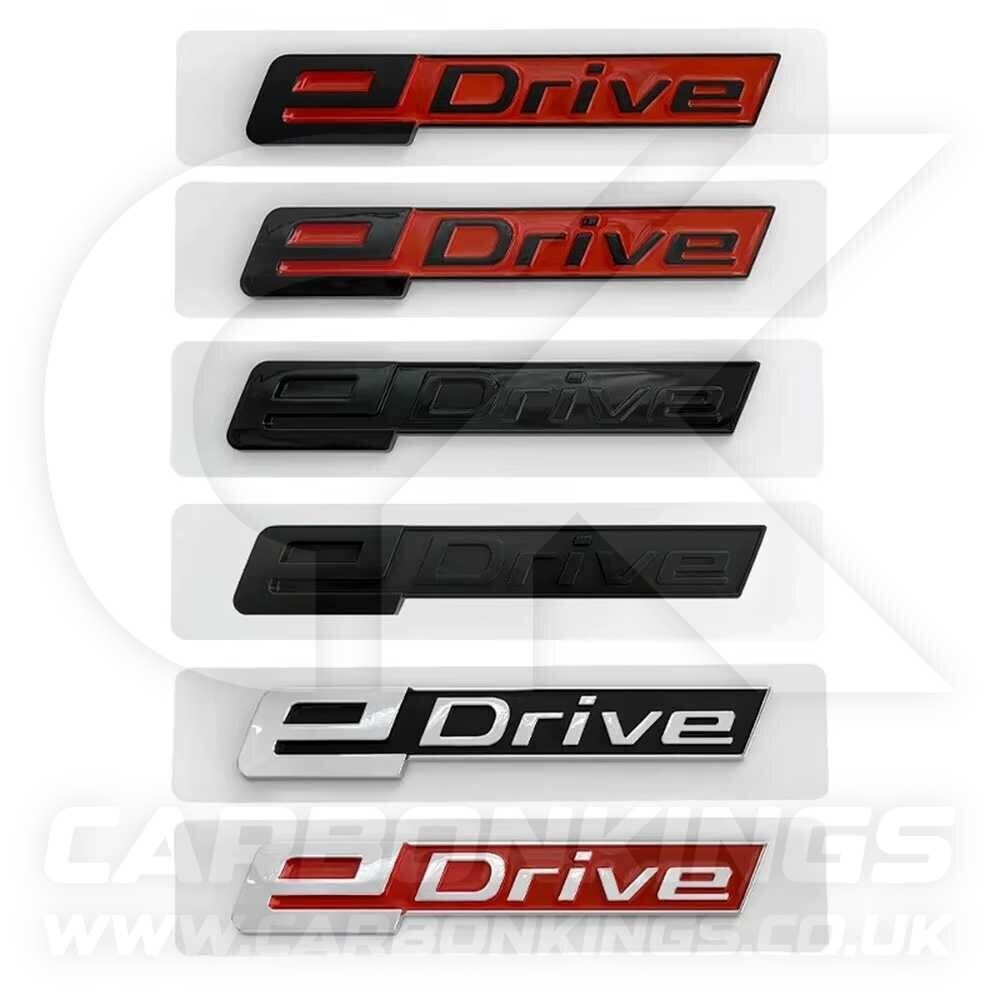 BMW Silver & Black eDrive Rear Emblem Boot Badge Logo BMW i3 i3s i8 iX Electric