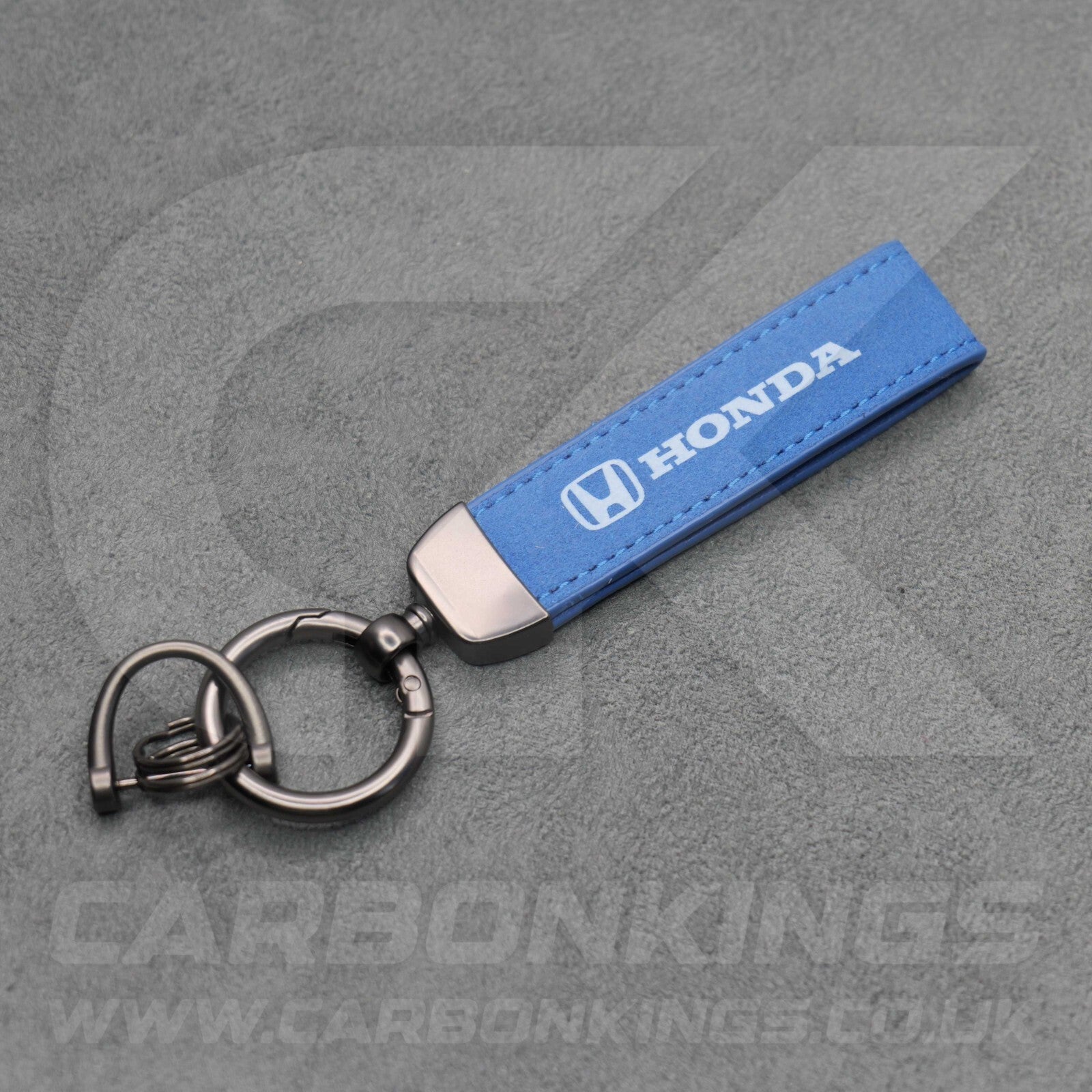 Honda Premium Suede Key Ring Chain Car Civic Type R Alcantara Stitched Durable