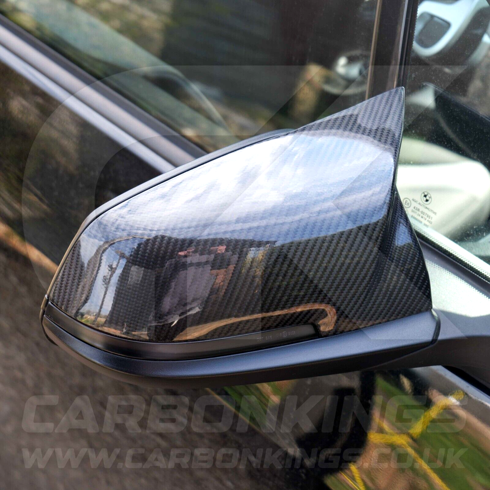 BMW M Style Real Carbon Fibre Mirror Covers for 1 2 3 4 F20 F22 F30 F32 i3 i3S +
