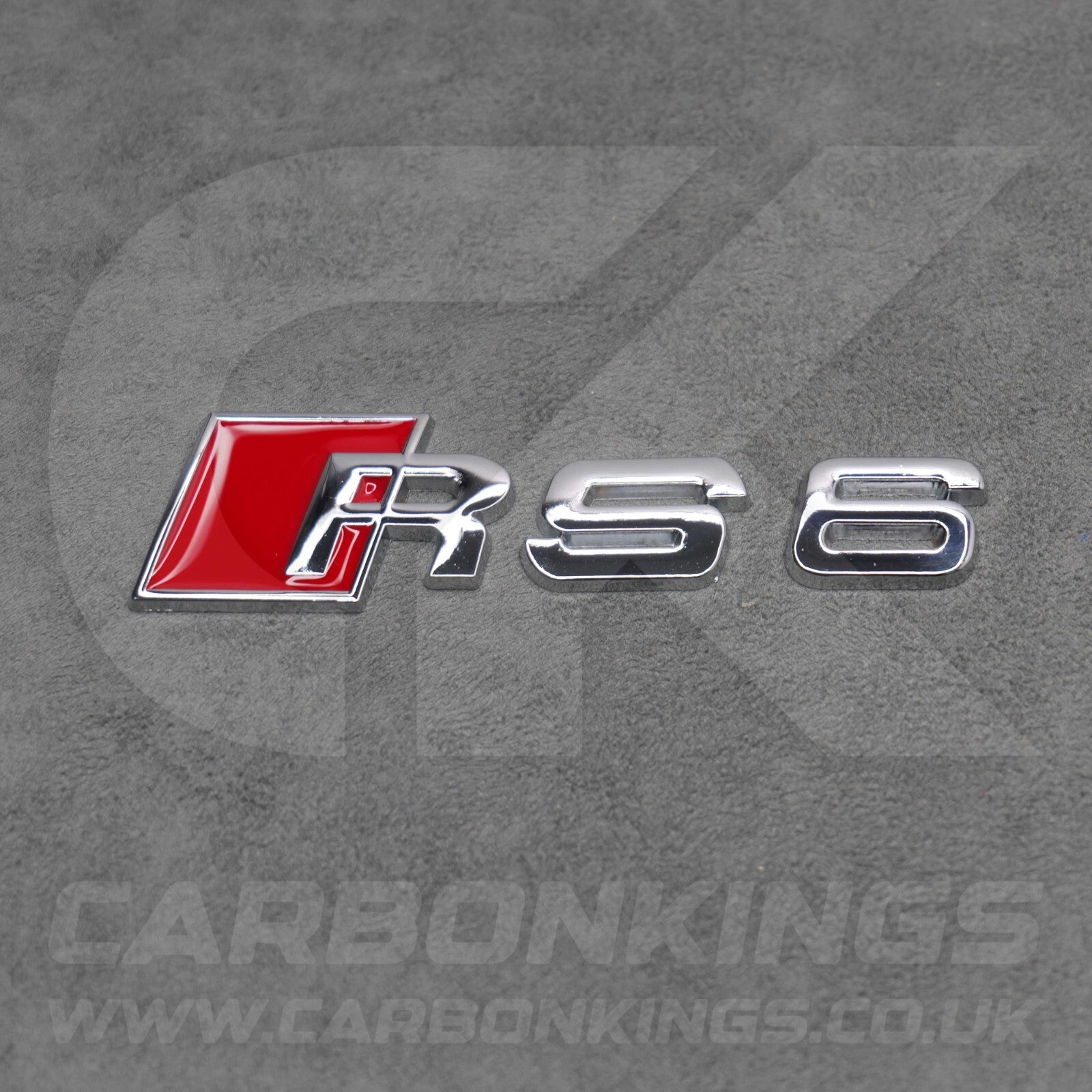 Audi RS6 Silver Chrome Boot Rear Badge Letters Logo Emblem C4 C5 C6 C7 C7.5 C8