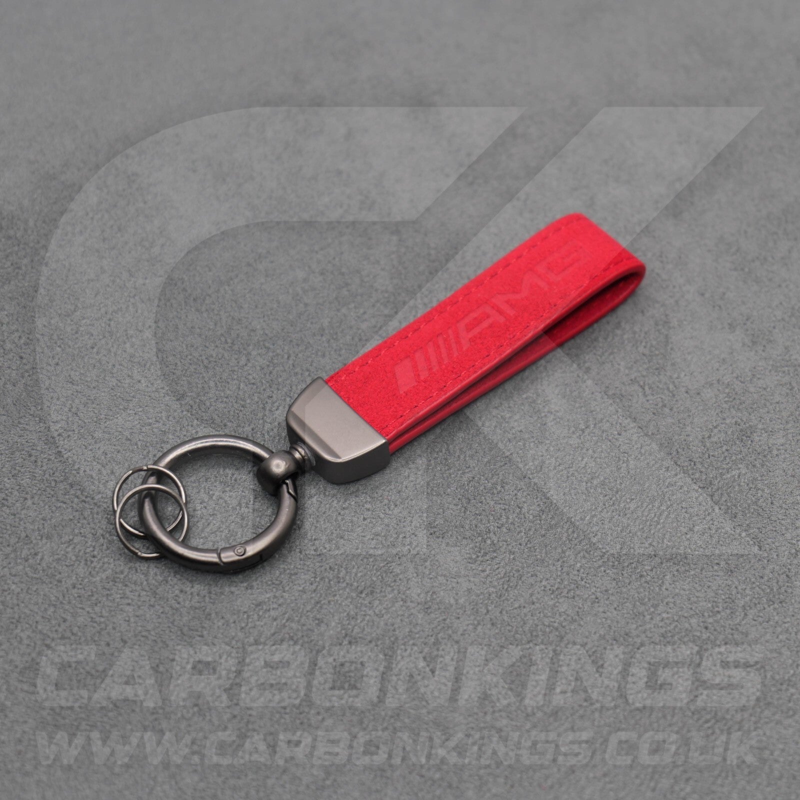 Mercedes AMG Suede Key Ring Chain Alcantara Stitched Premium C63 C43 A45 E63 A35
