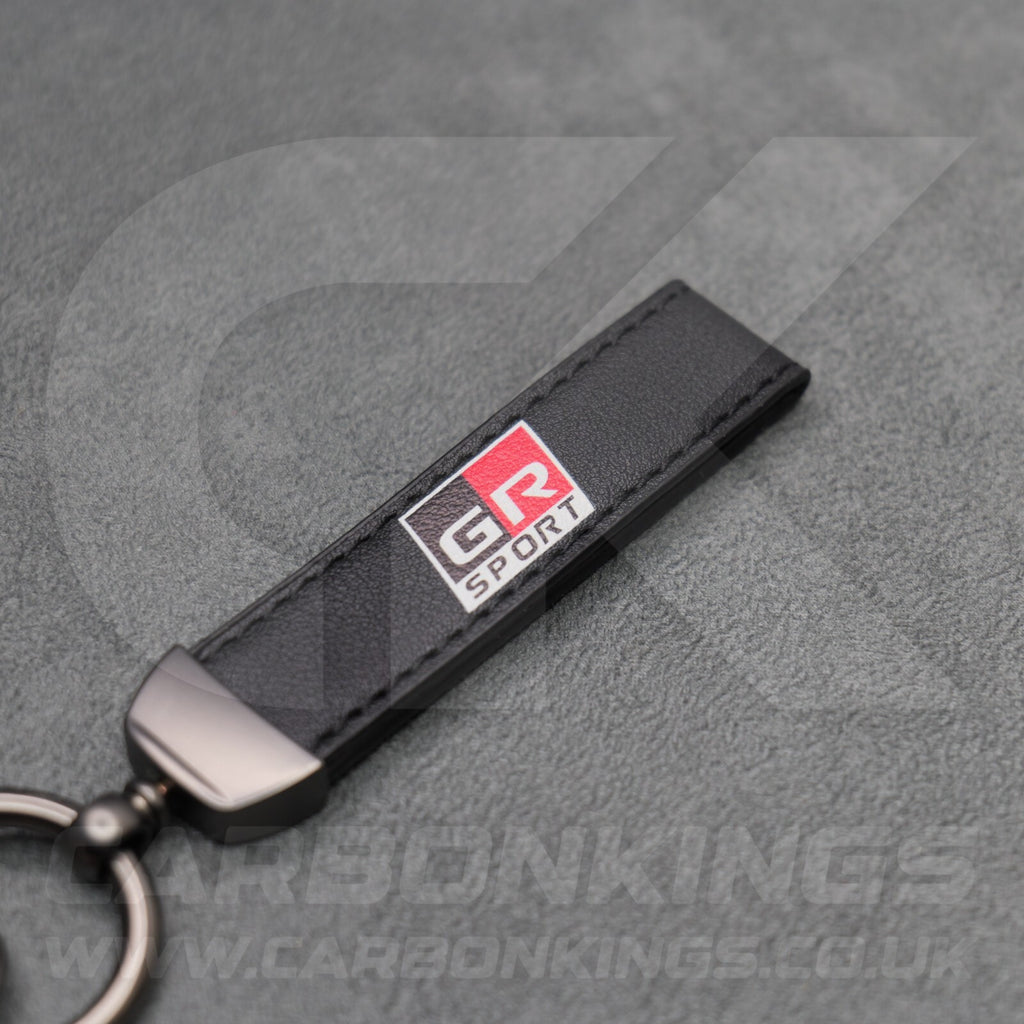 Toyota GR Gazoo Racing Sport Leather Key Ring Yaris GT86 Premium Stitched