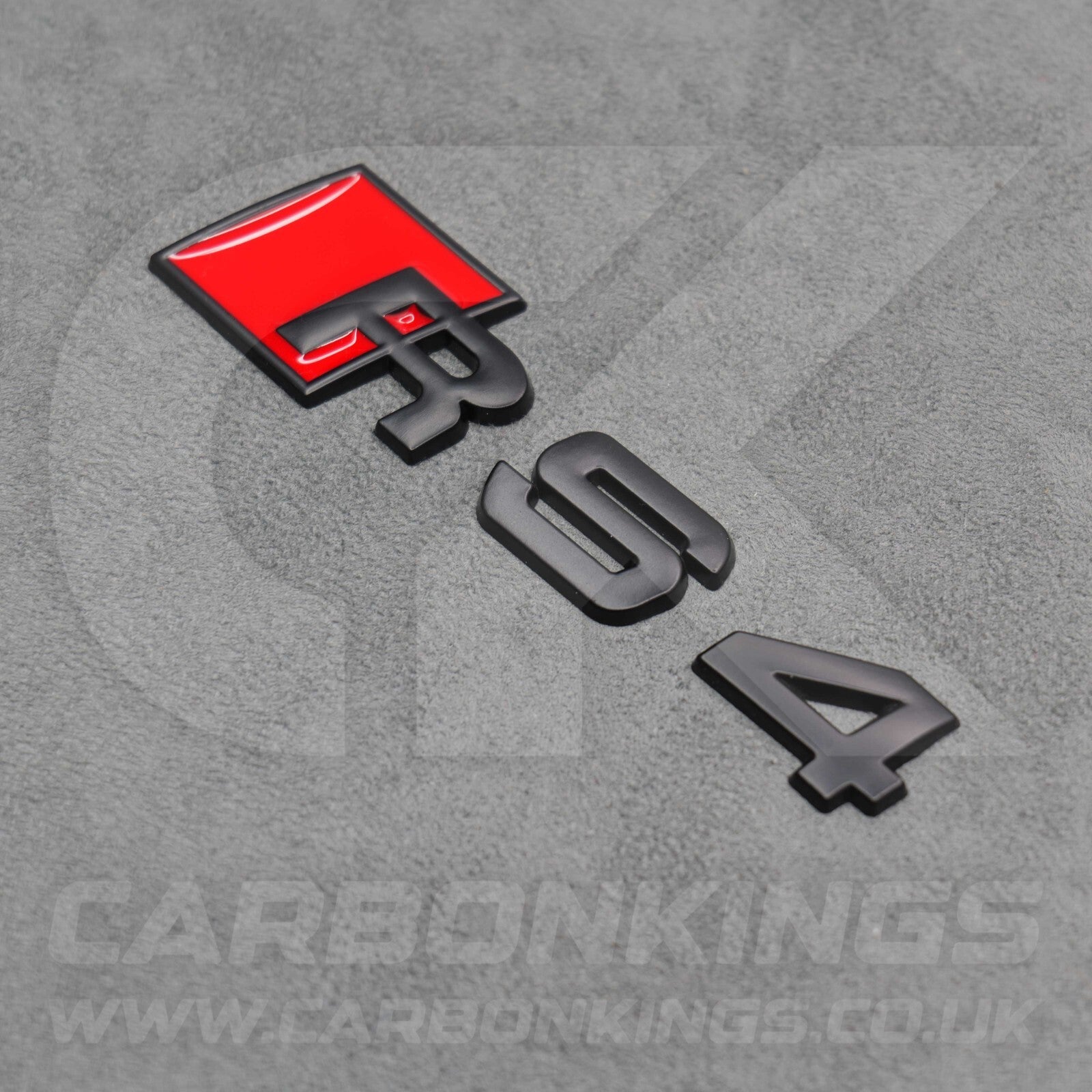 Audi RS4 Matte Black Boot Rear Badge Letters Logo Emblem S 4A 8D 8E 8H 8W