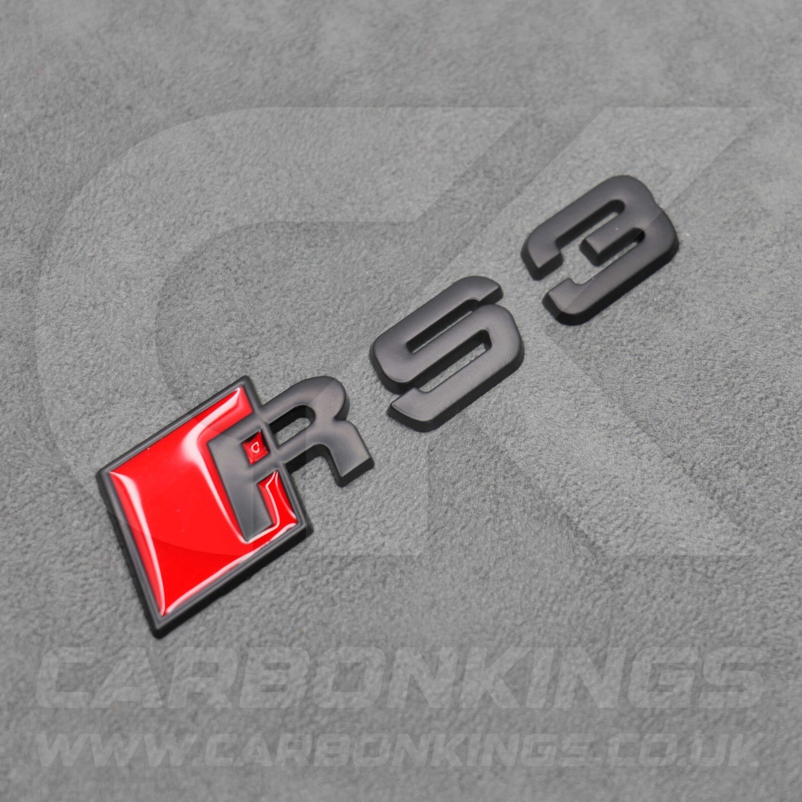 Audi RS3 Matte Black Boot Rear Badge Letters Logo Emblem RS 8L 8P 8V 8Y