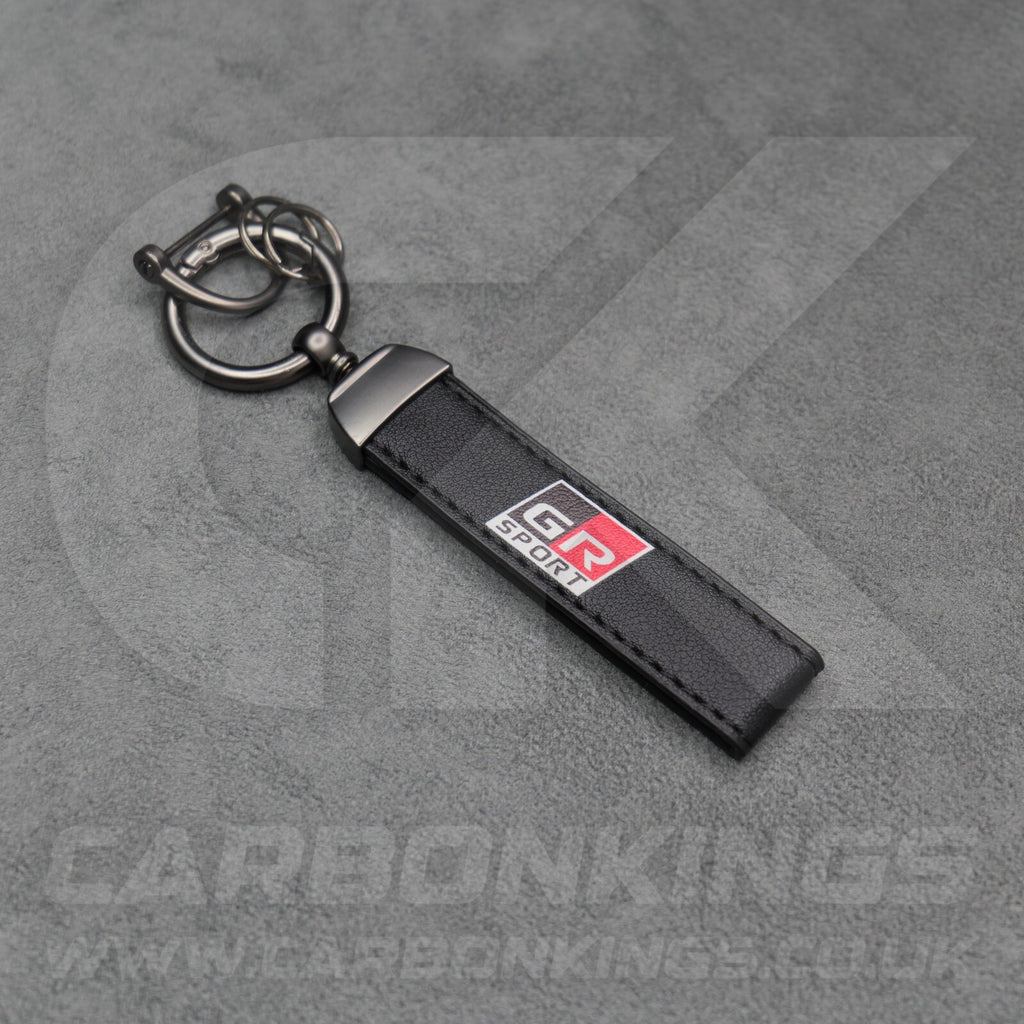 Toyota GR Gazoo Racing Sport Leather Key Ring Yaris GT86 Premium Stitched